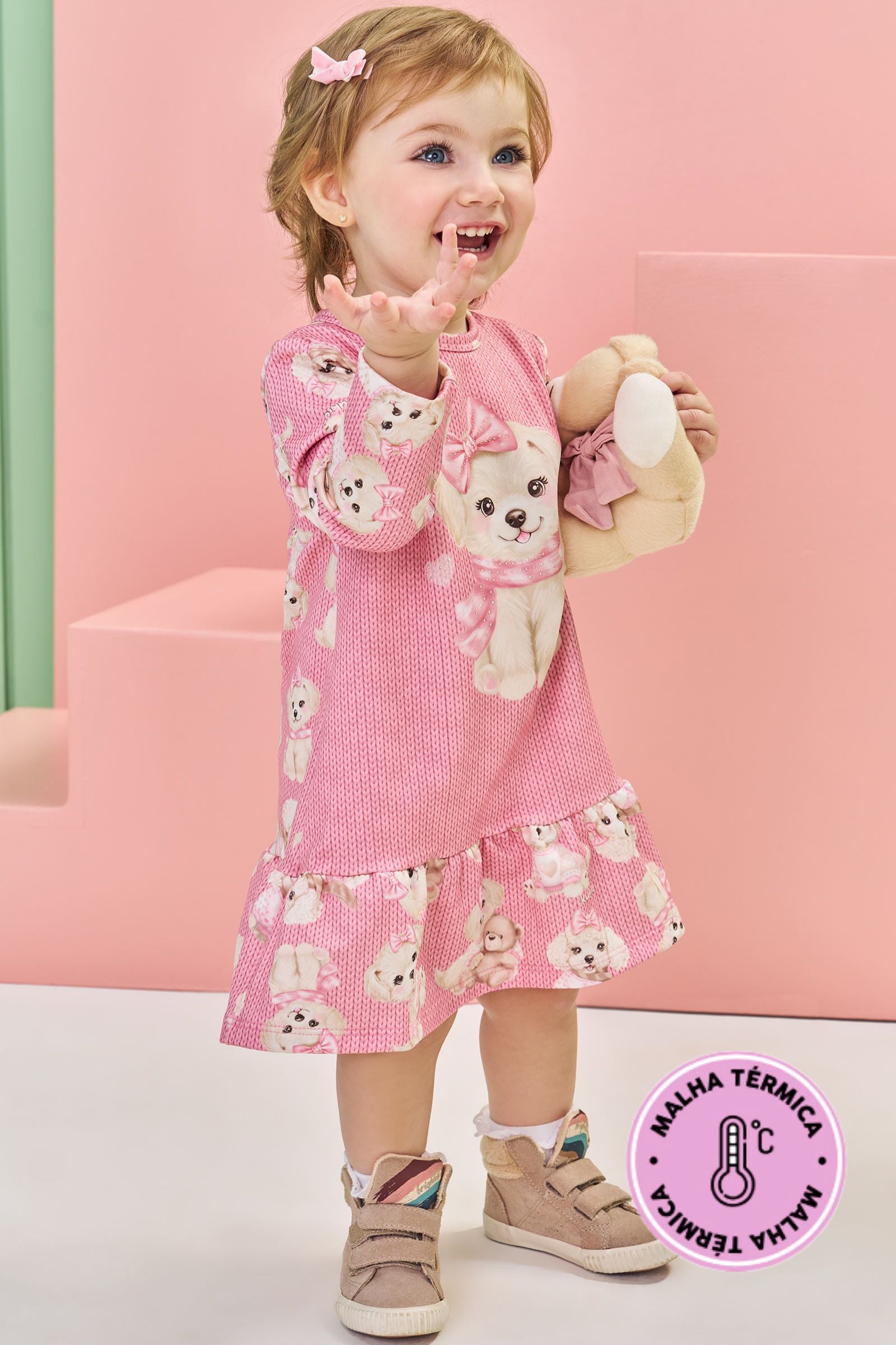 Vestido em Termoskin 79802 Kukiê Bebê Menina