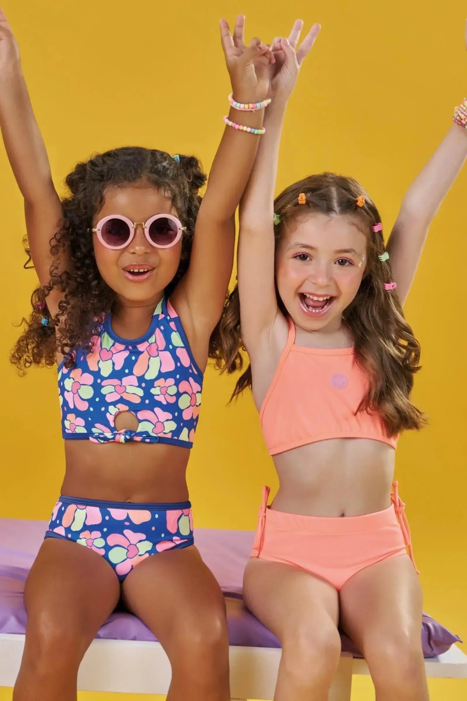 Biquíni em Malha com Proteção UV50+ 87736 Kukiê Infantil Menina