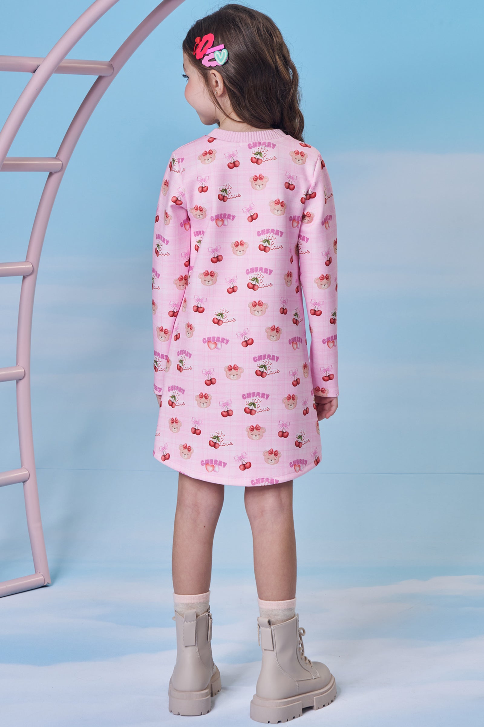 Vestido em Fly Tech 89567 Kukiê Infantil Menina