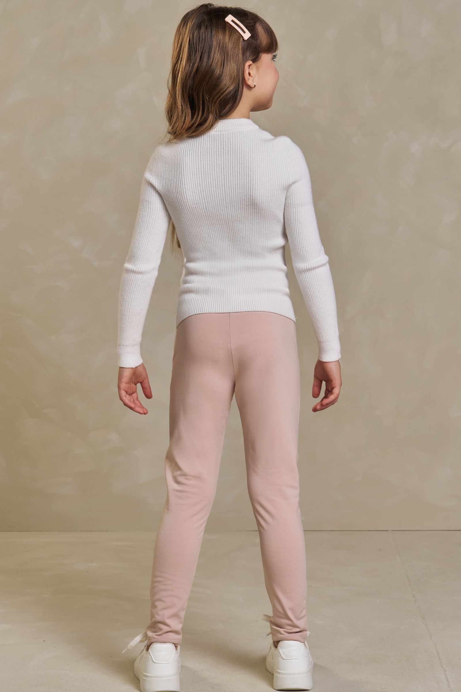 Calça Legging em Couro Eco e Termoskin Peluciado 90613 Kukiê Infantil Menina