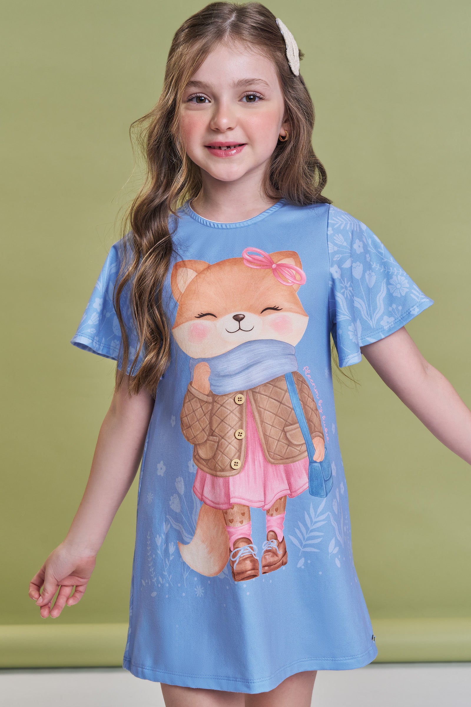 Vestido em Malha Comfy 93858 Kukiê Infantil Menina