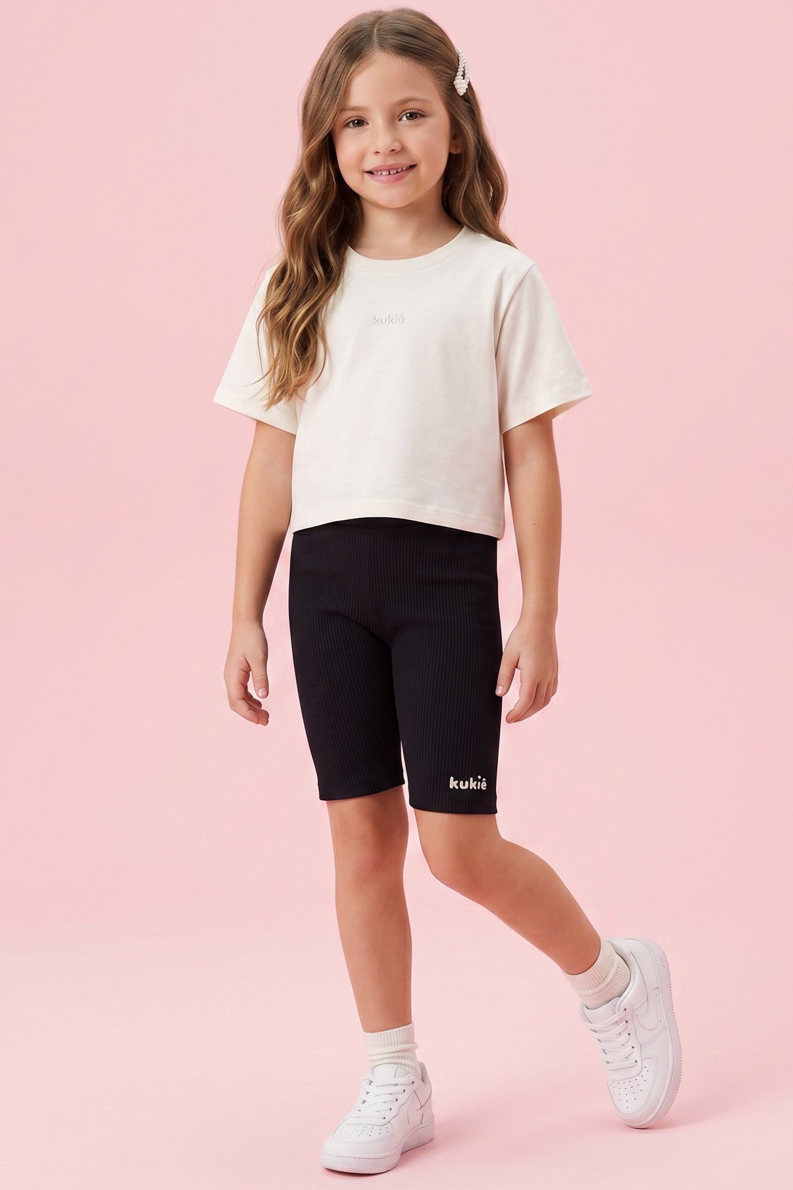 Bermuda Biker em Soft Line 94341 Kukiê Infantil Menina
