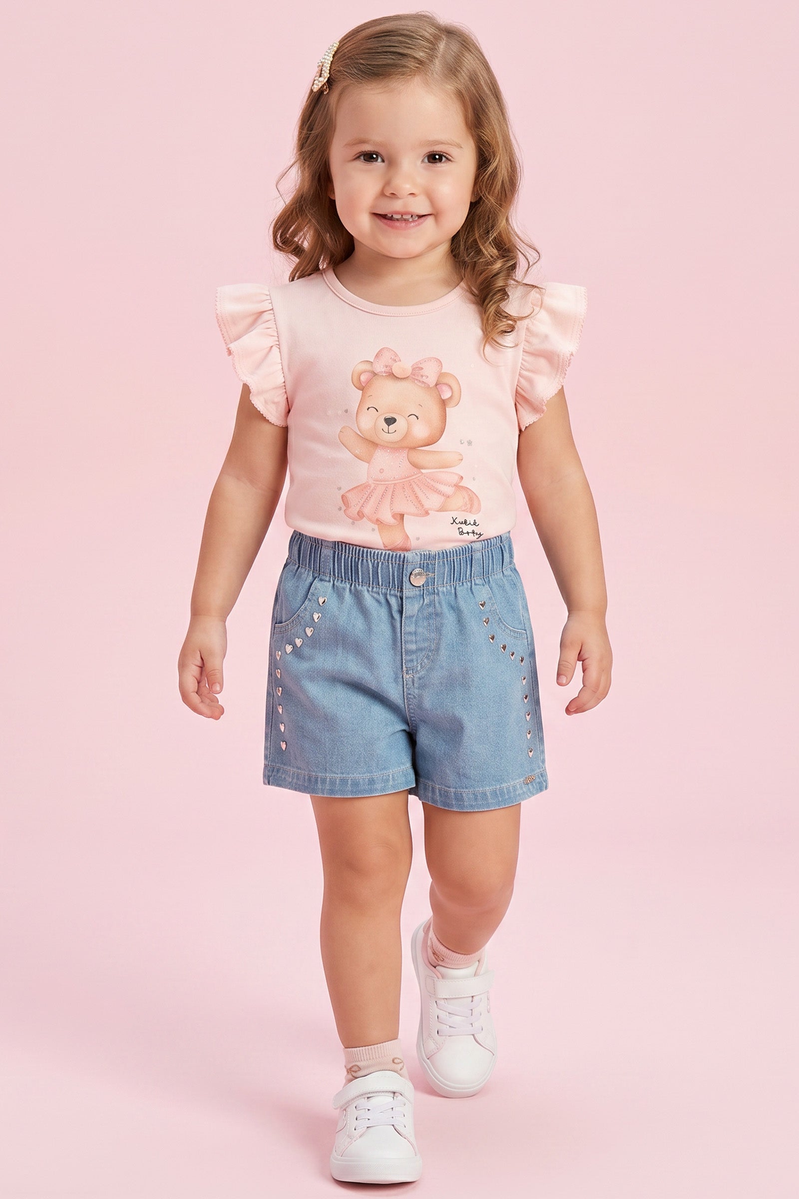 Blusa em Cotton 94683 Kukiê Infantil Menina