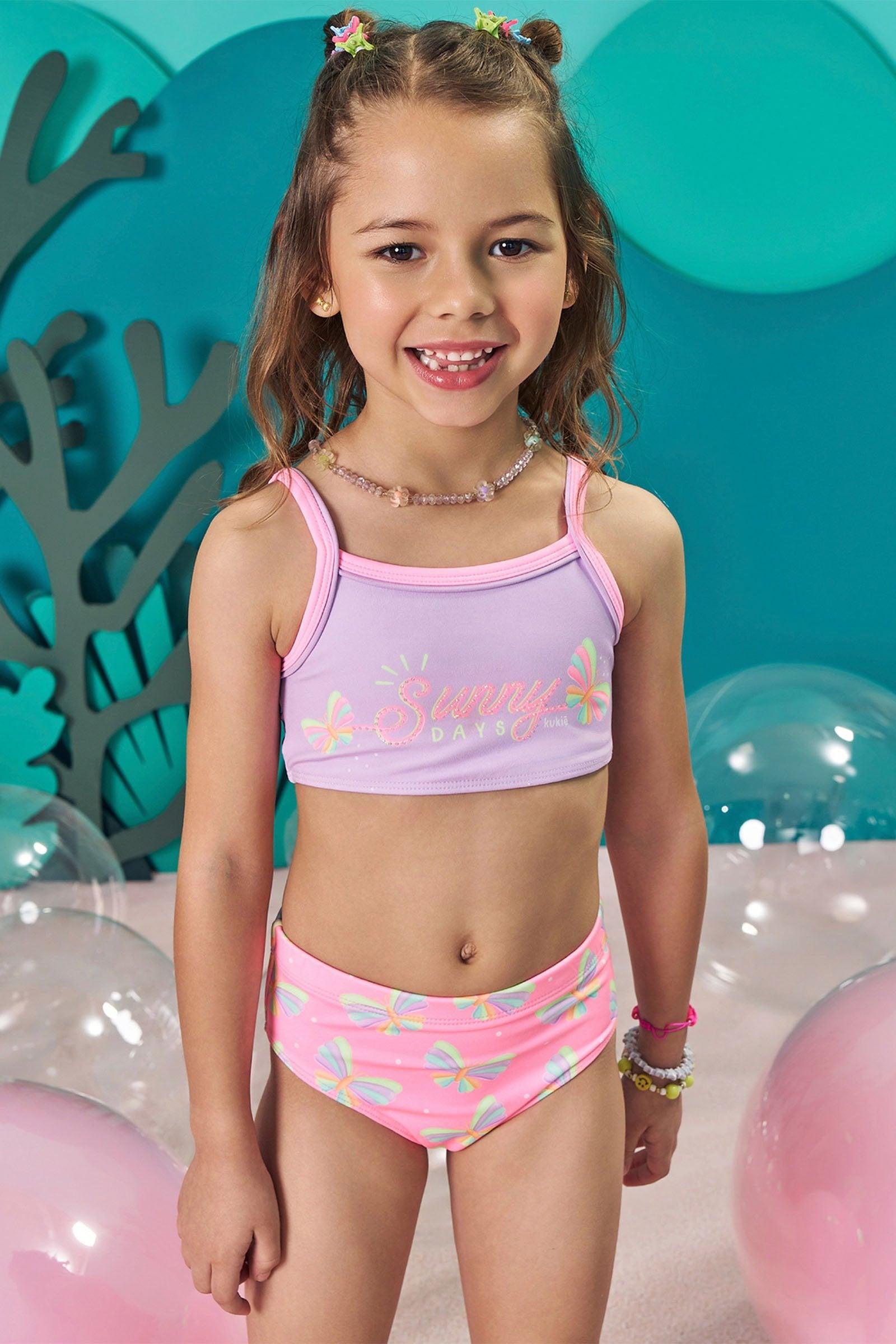 Biquíni em Malha com Proteção UV50+ 83686 Kukiê Infantil Menina