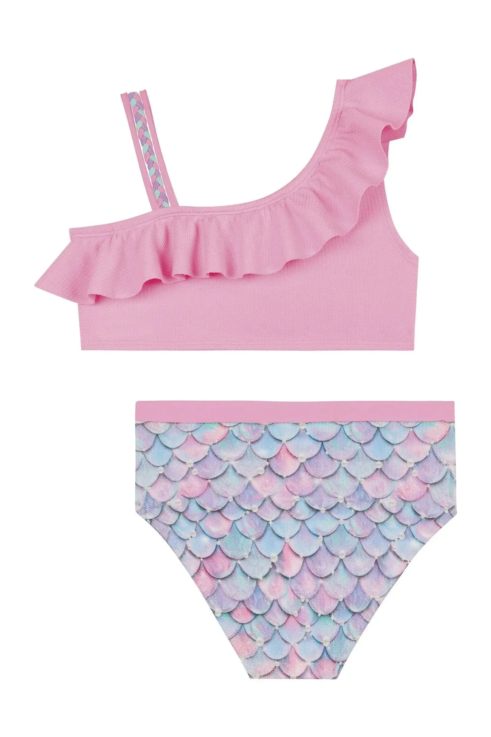 Biquíni em Malha Jacquard Textura com Proteção UV50+ 87445 Kukiê Infantil Menina