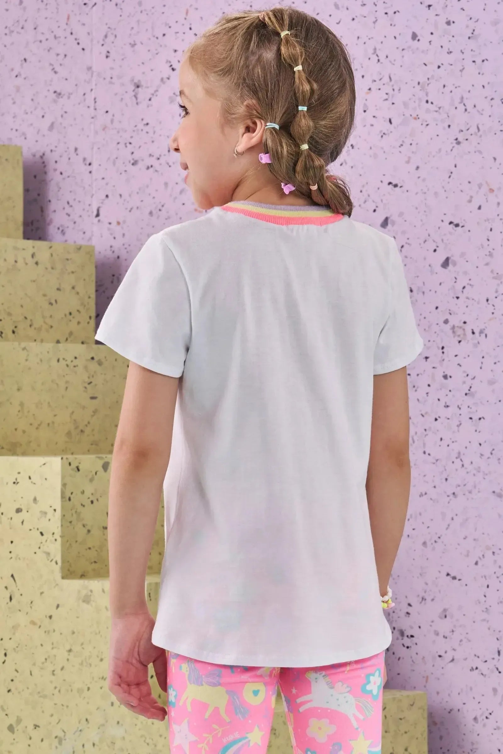 Blusa Alongada em Meia Malha 86887 Kukiê Infantil Menina