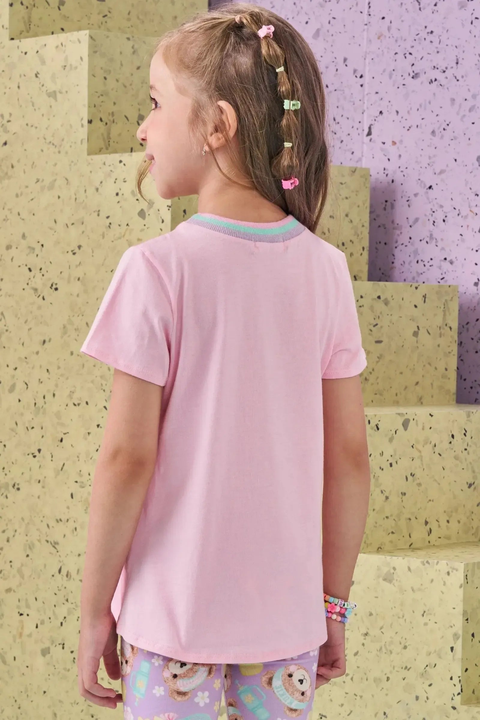 Blusa Alongada em Meia Malha 88630 Kukiê Infantil Menina