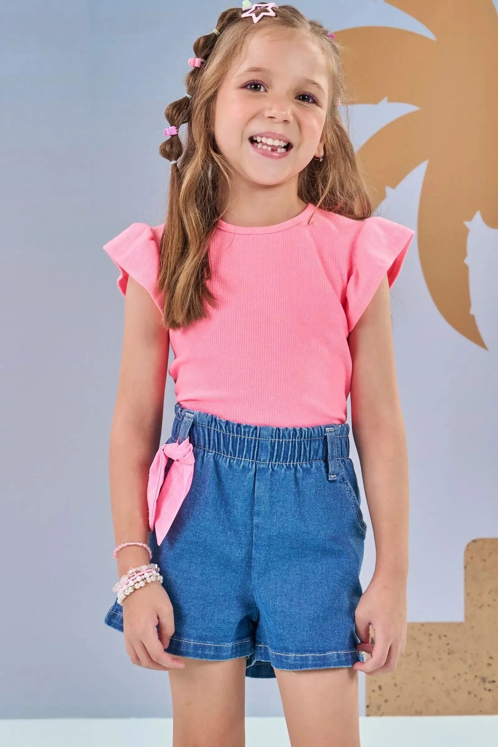 Blusa em Canelado 86876 Kukiê Infantil Menina