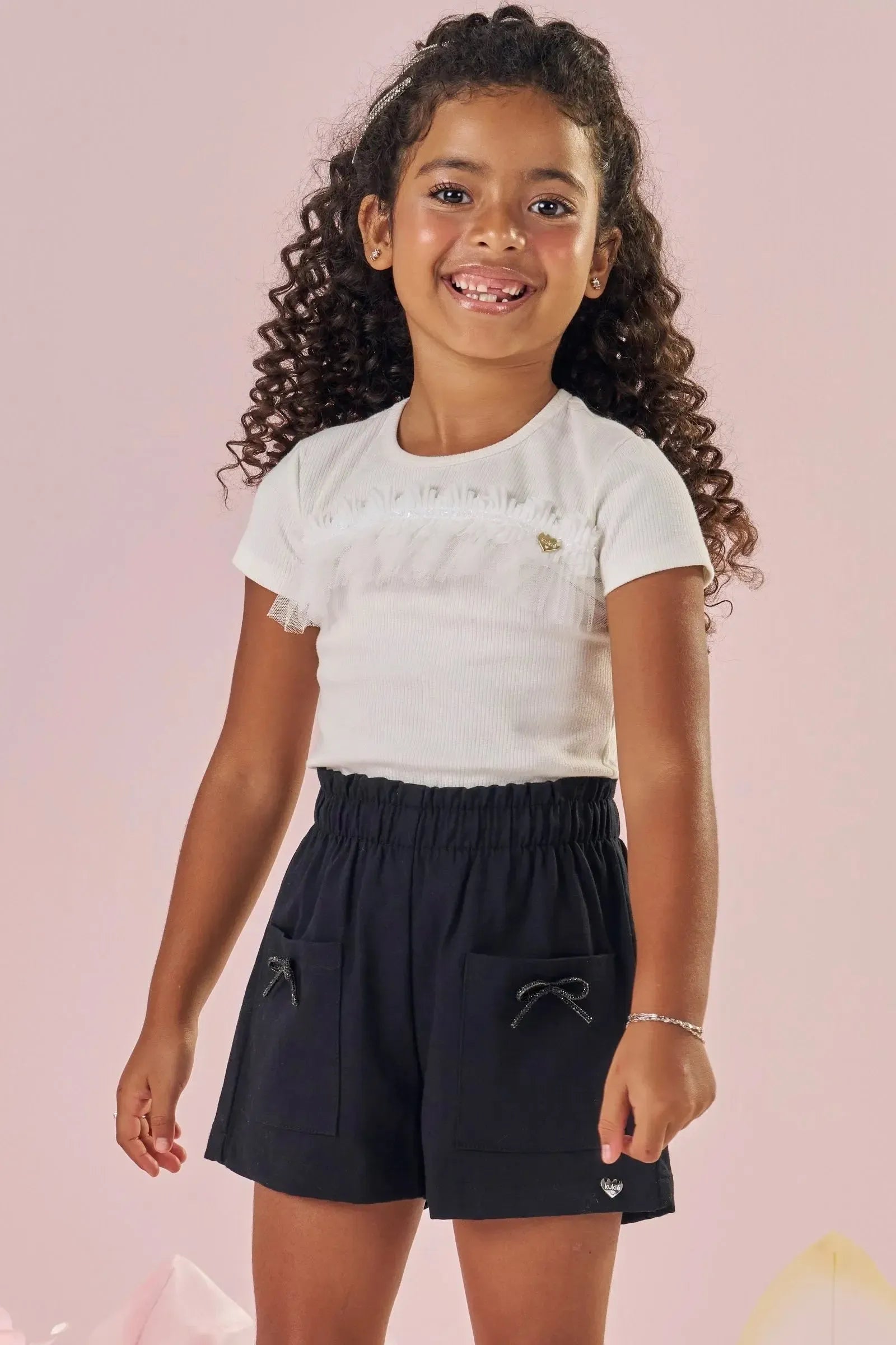 Blusa em Canelado Liz 87003 Kukiê Infantil Menina