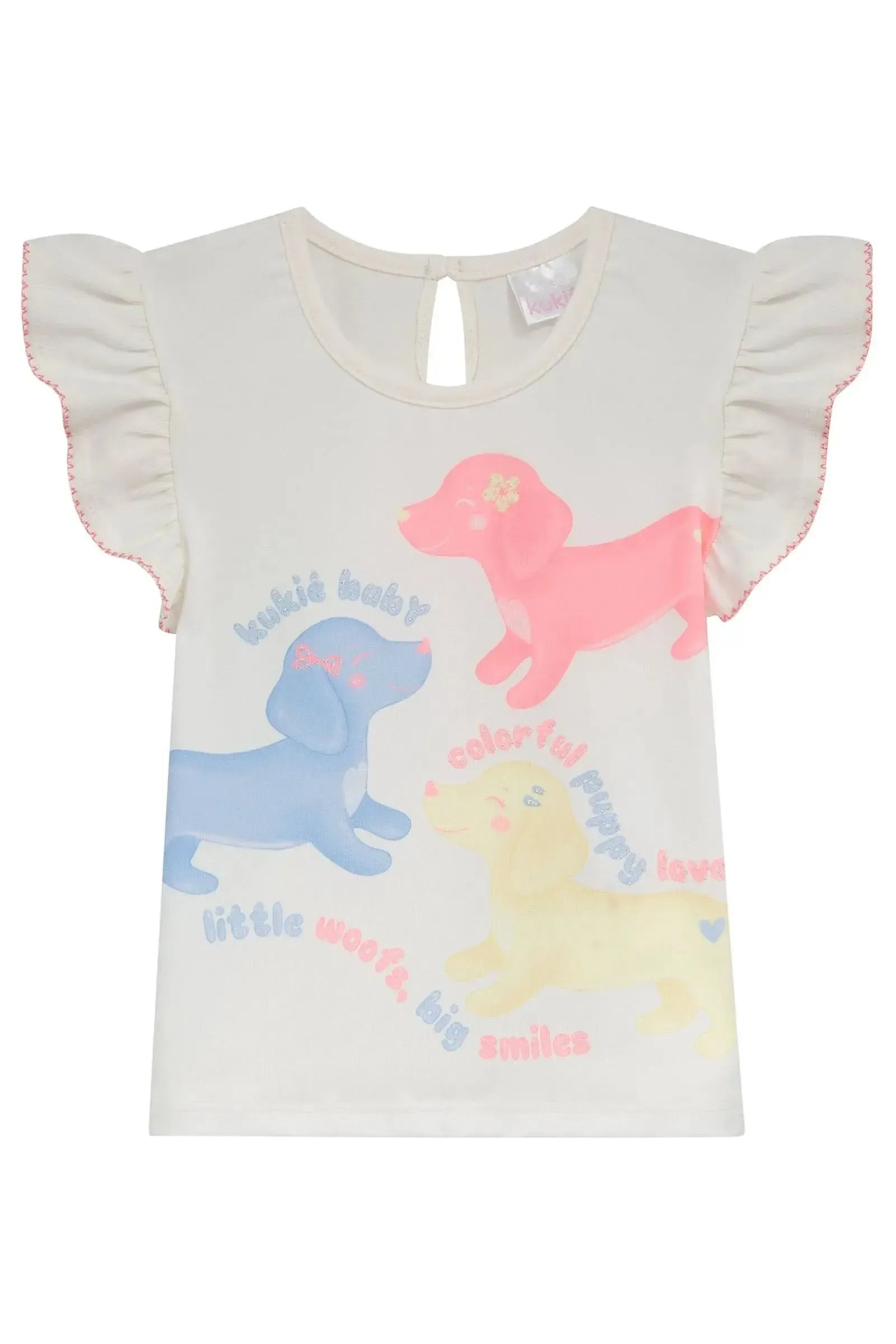 Blusa em Cotton 94684 Kukiê Infantil Menina