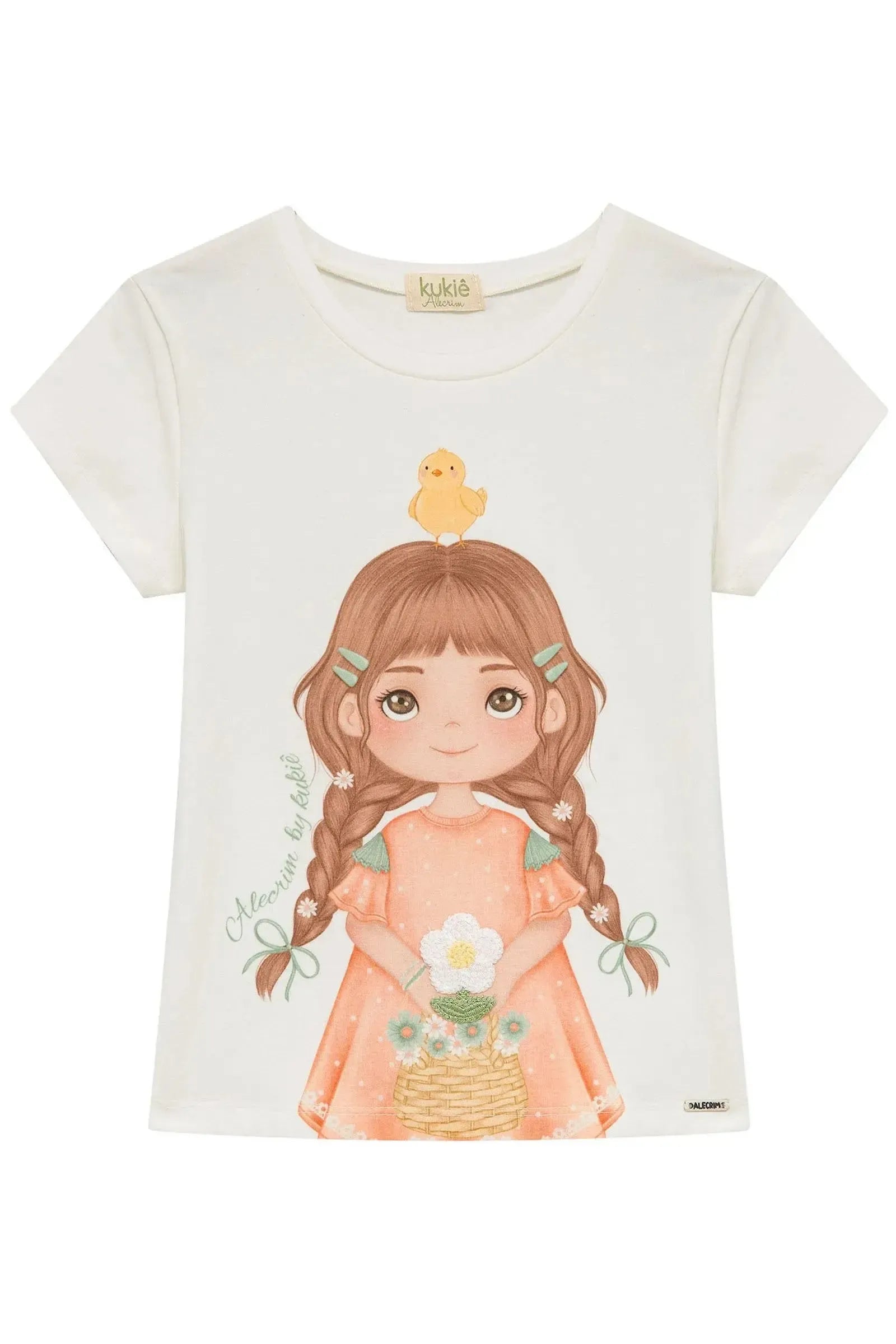 Blusa em Cotton 95355 Kukiê Infantil Menina