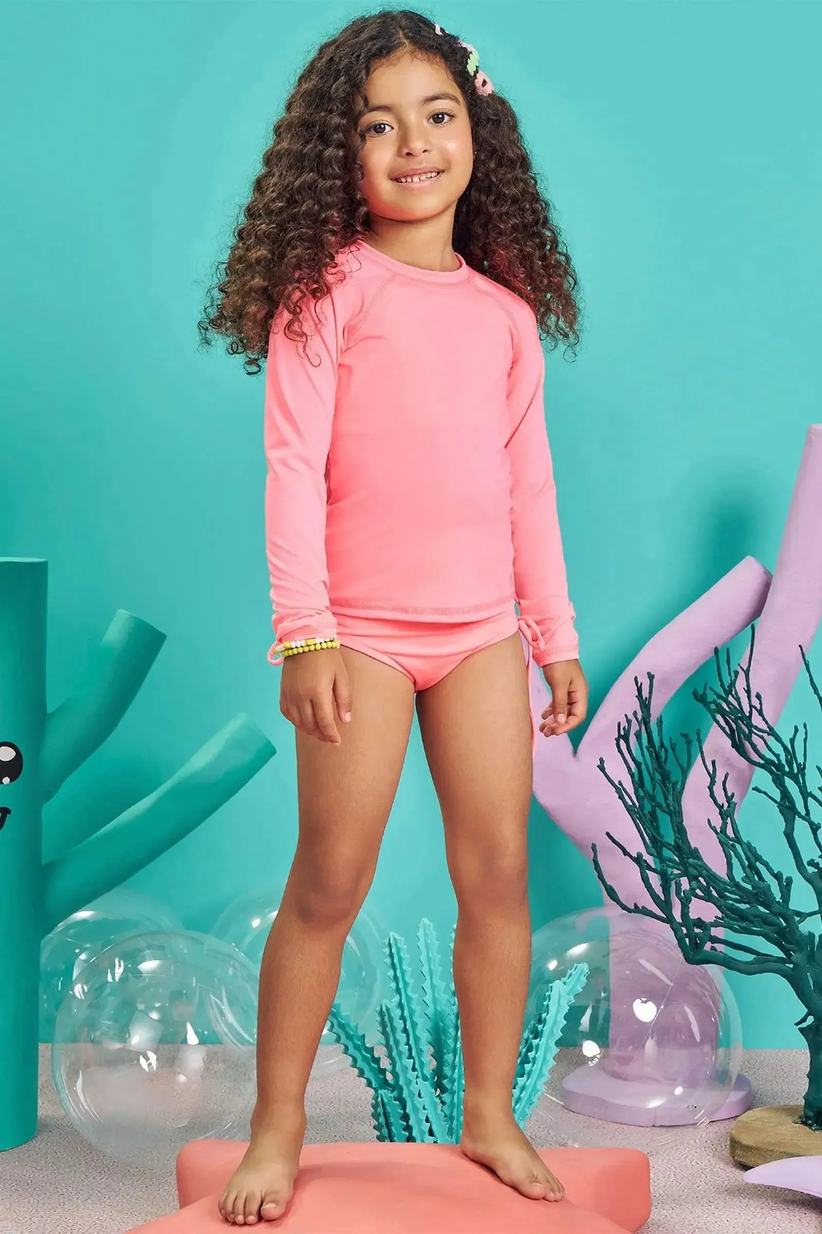 Blusa em Malha com Proteção UV 50+ 83297 Kukiê Infantil Menina