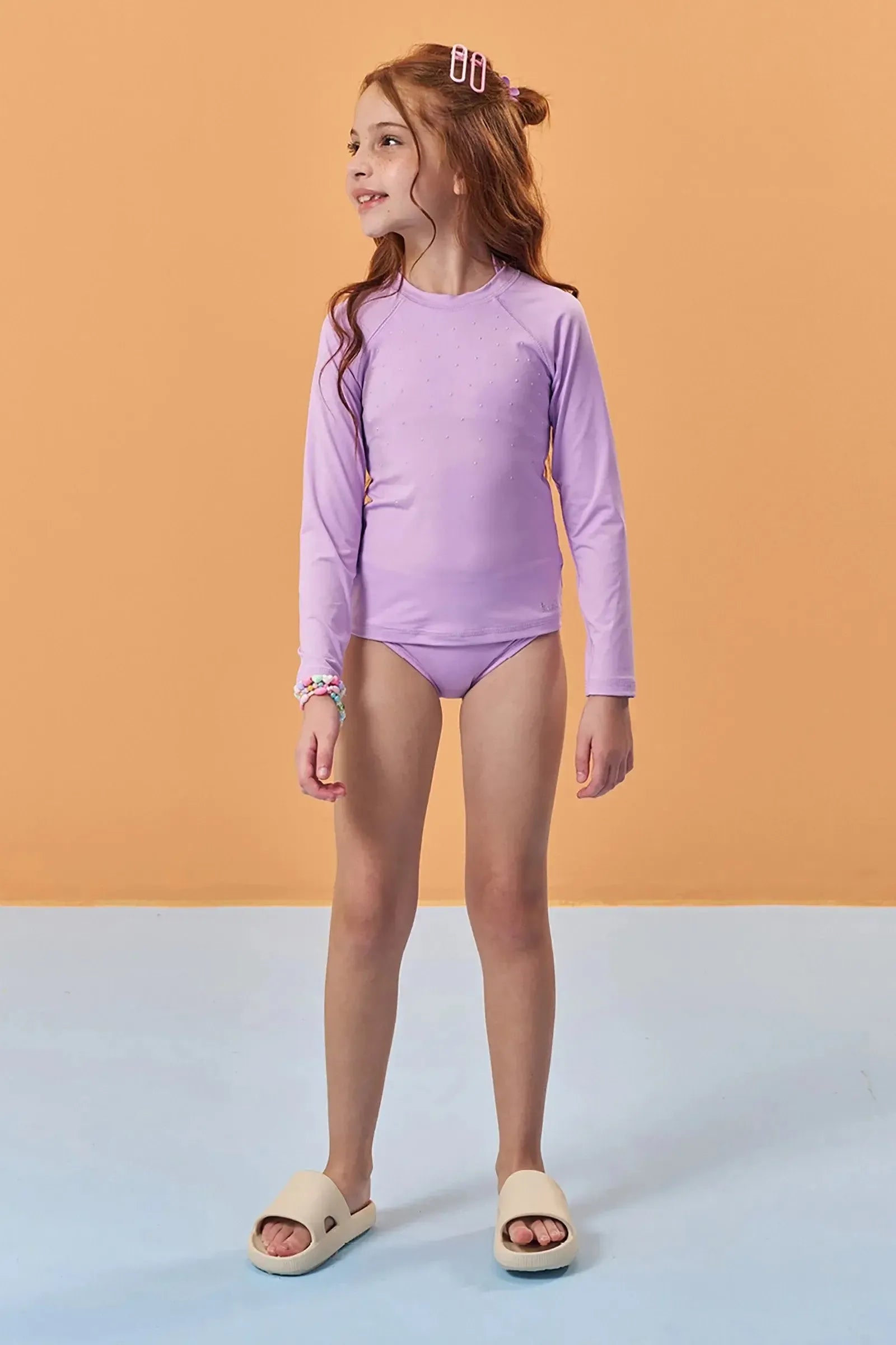 Blusa em Malha com Proteção UV50+ 96233 Kukiê Infantil Menina