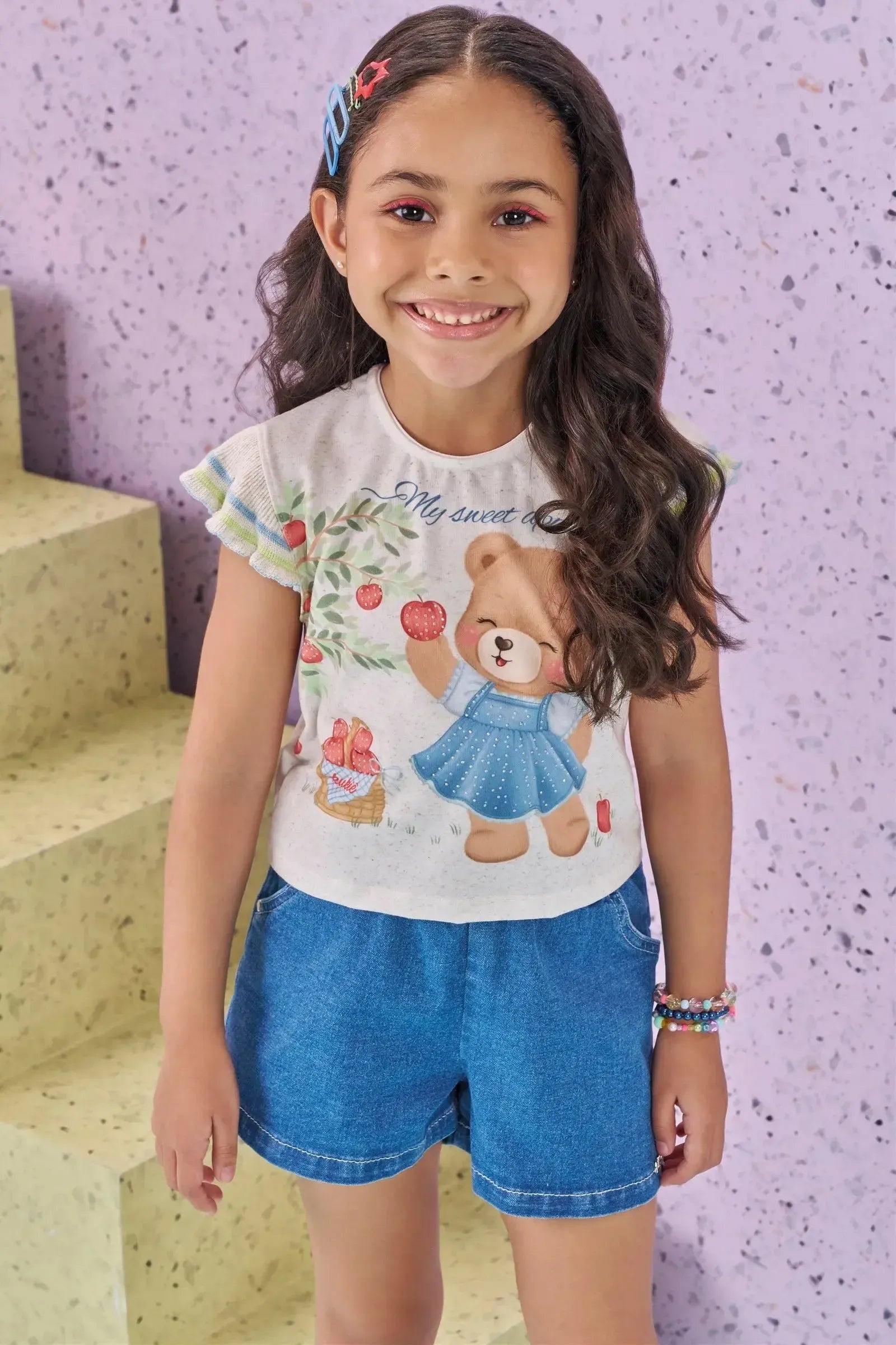 Blusa em Malha Power 88330 Kukiê Infantil Menina
