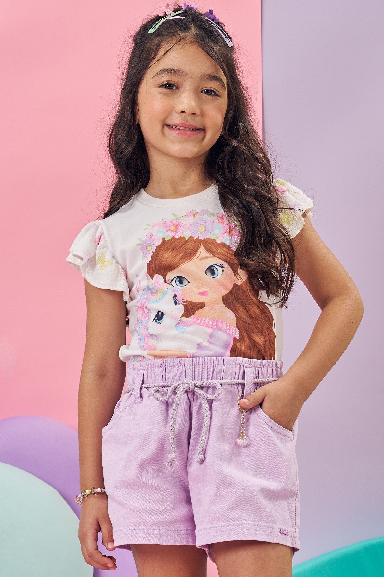 Blusa em Meia Malha 85279 Kukiê Infantil Menina