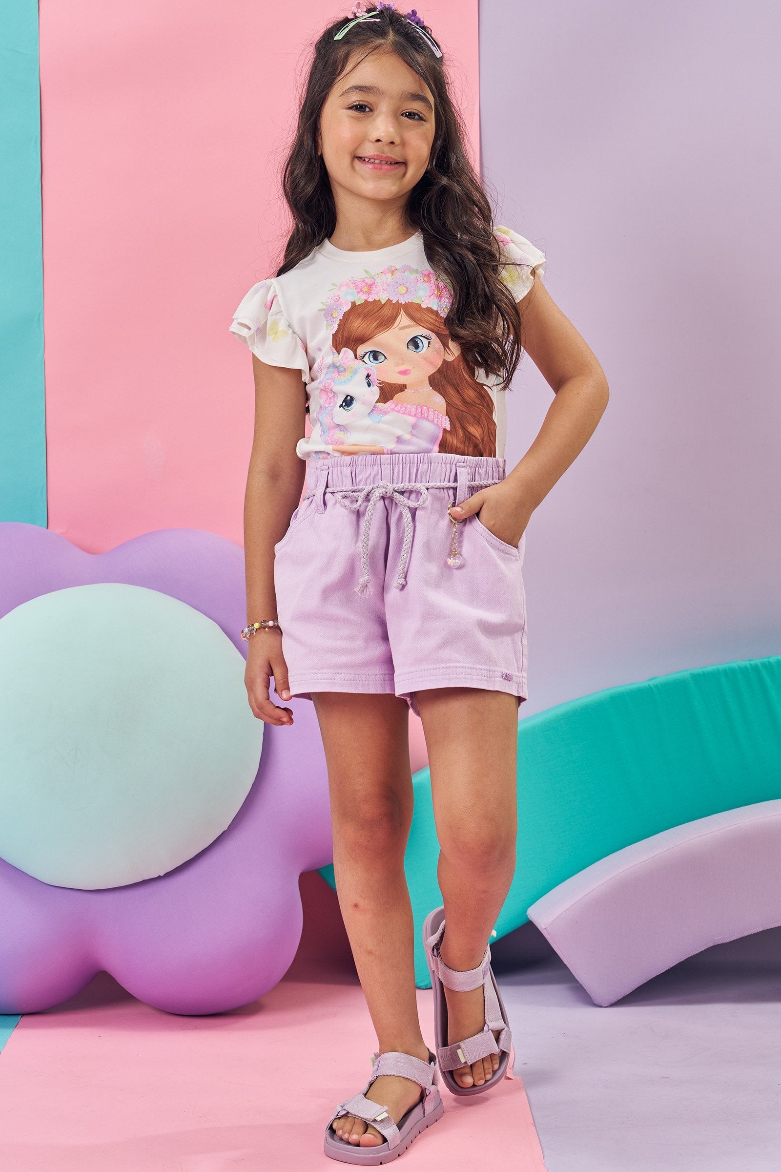 Blusa em Meia Malha 85279 Kukiê Infantil Menina