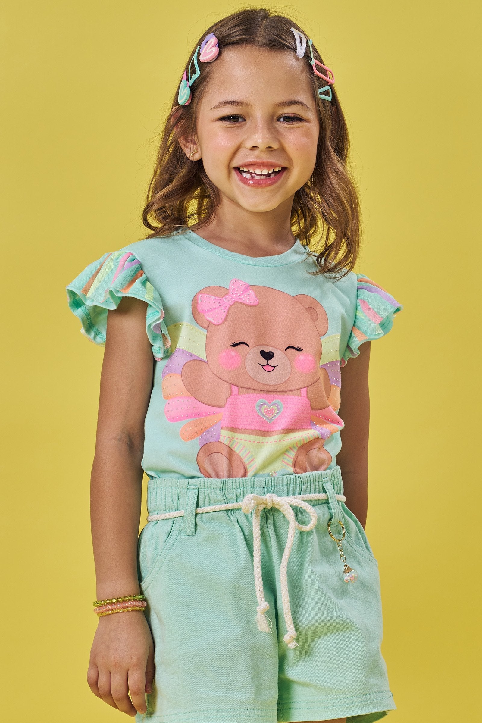 Blusa em Meia Malha 85279 Kukiê Infantil Menina