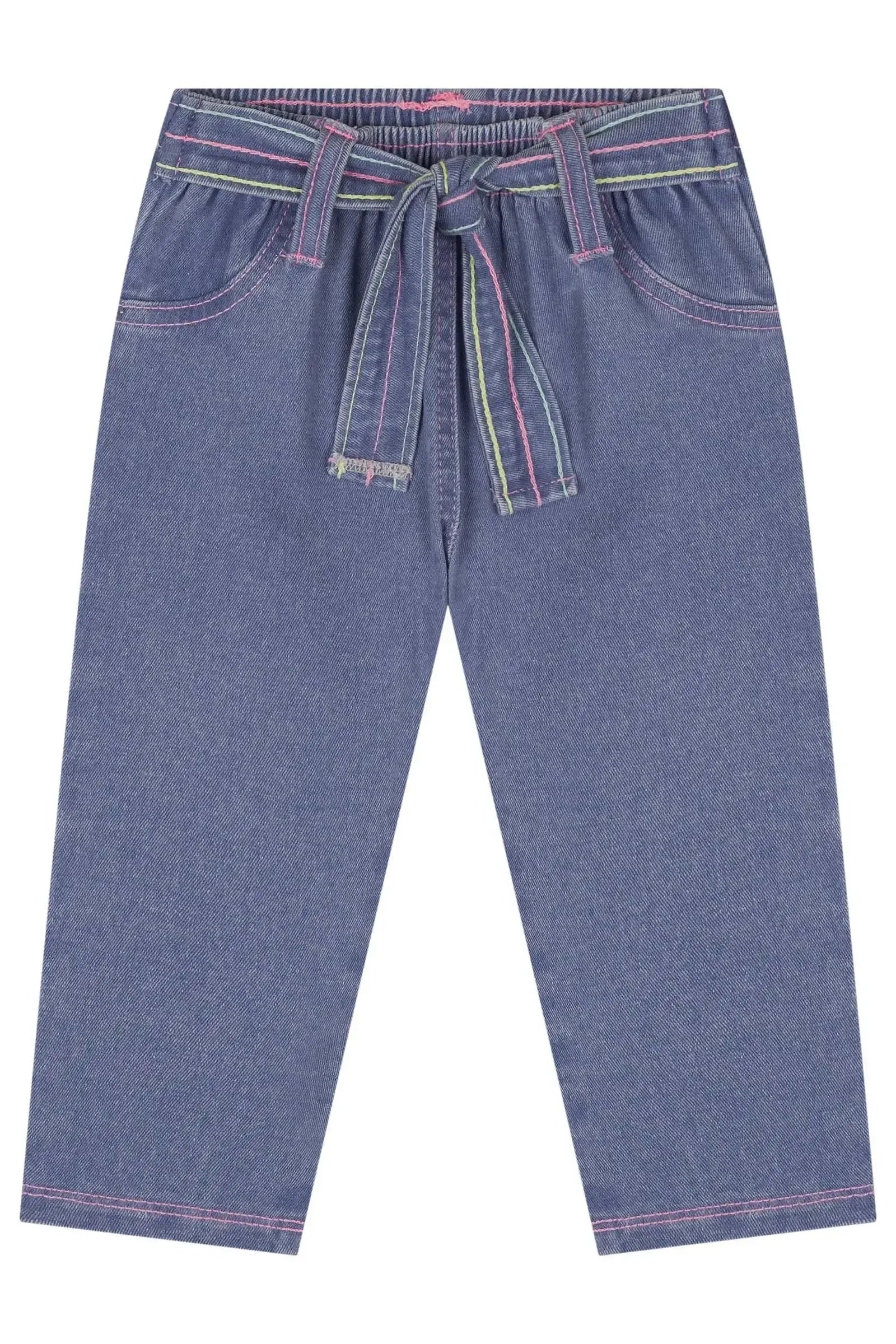Calça em Jeans com Elastano 84277 Kukiê Bebê Menina