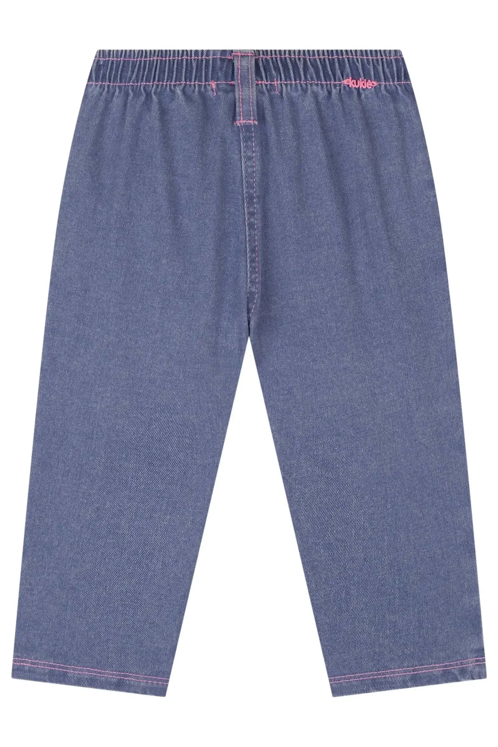 Calça em Jeans com Elastano 84277 Kukiê Bebê Menina