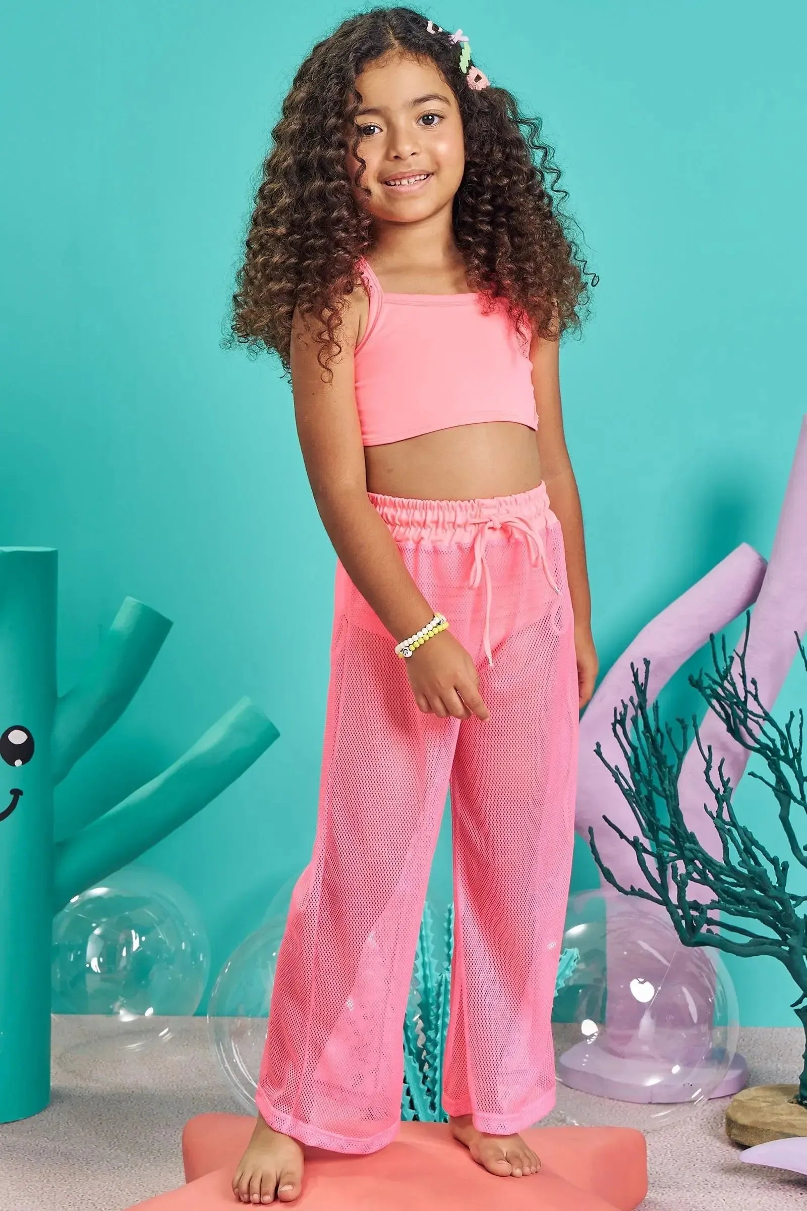 Calça em Tela Fashion 83298 Kukiê Infantil Menina