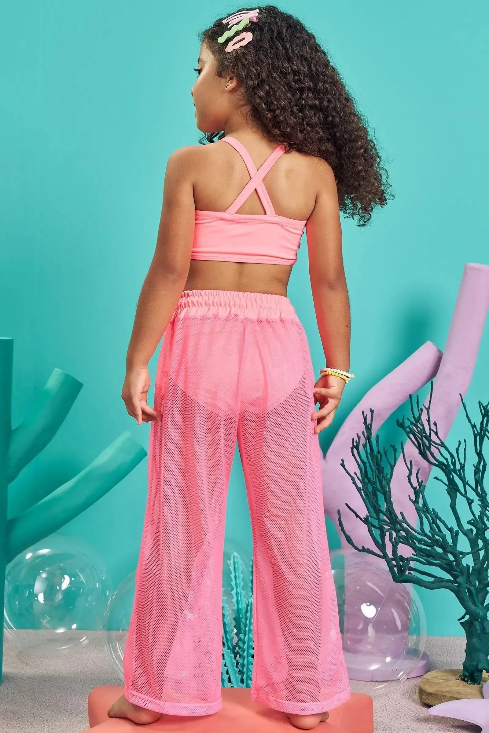 Calça em Tela Fashion 83298 Kukiê Infantil Menina