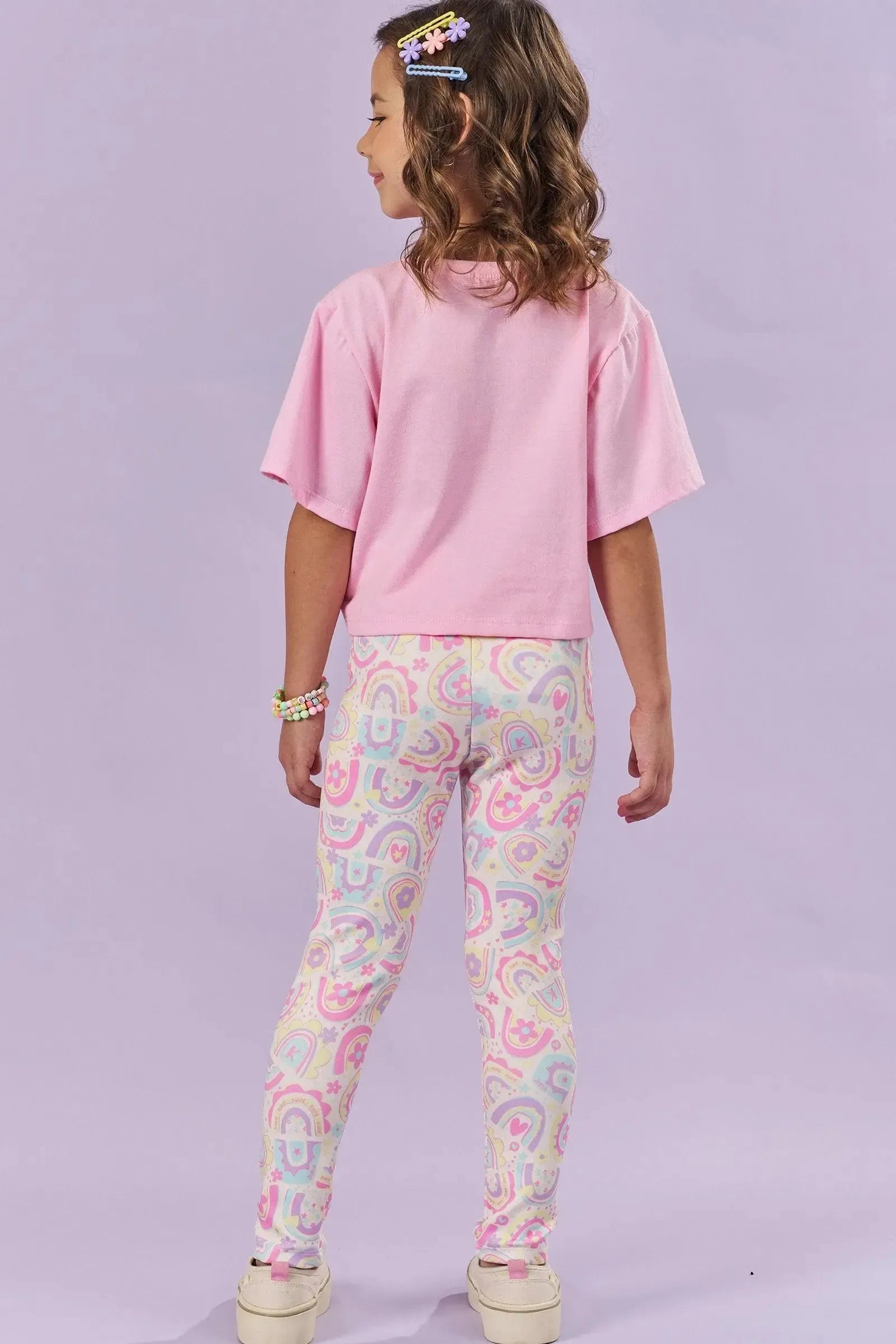 Calça Legging em Fly Tech 82993 Kukiê Infantil Menina