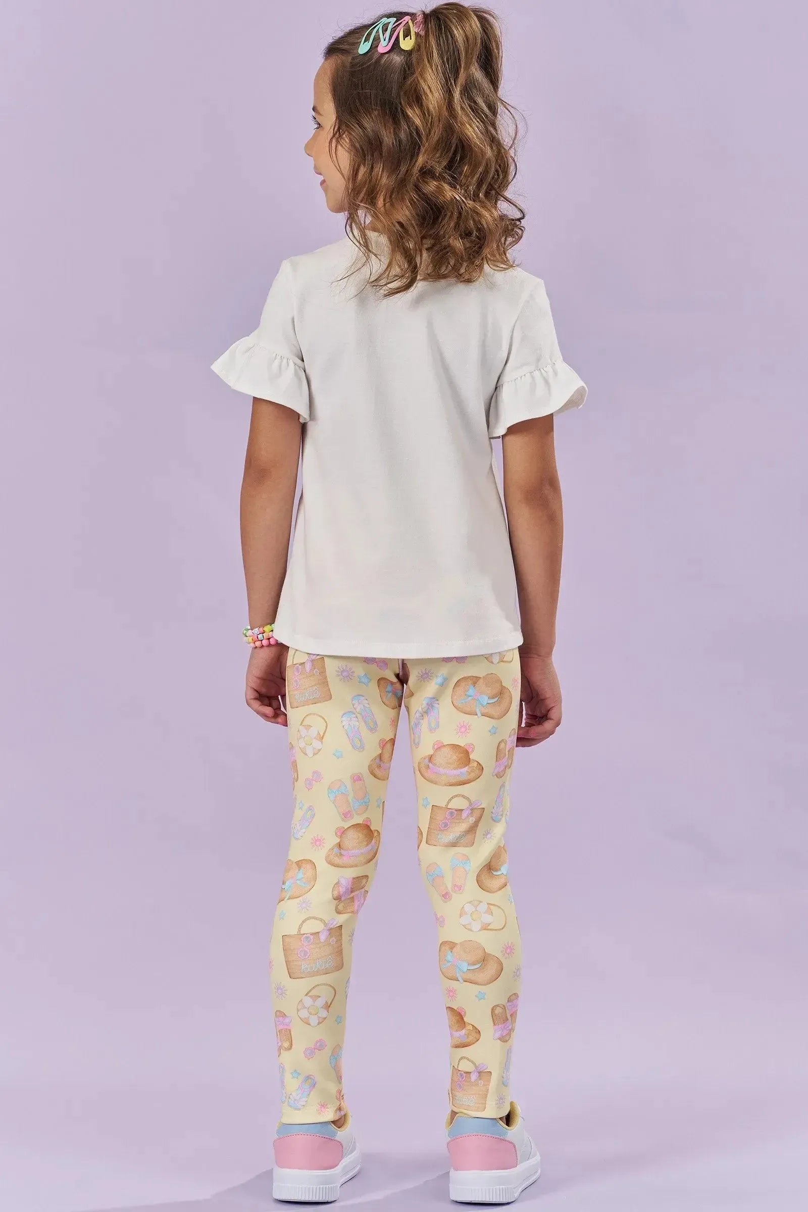 Calça Legging em Fly Tech 83061 Kukiê Infantil Menina