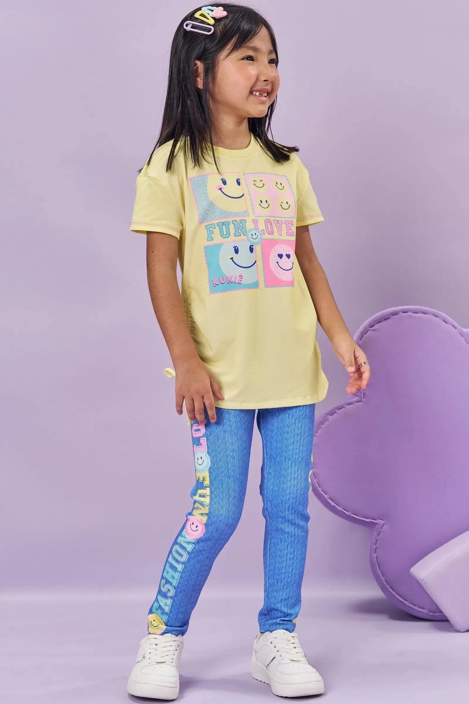 Calça Legging em Fly Tech 84560 Kukiê Infantil Menina