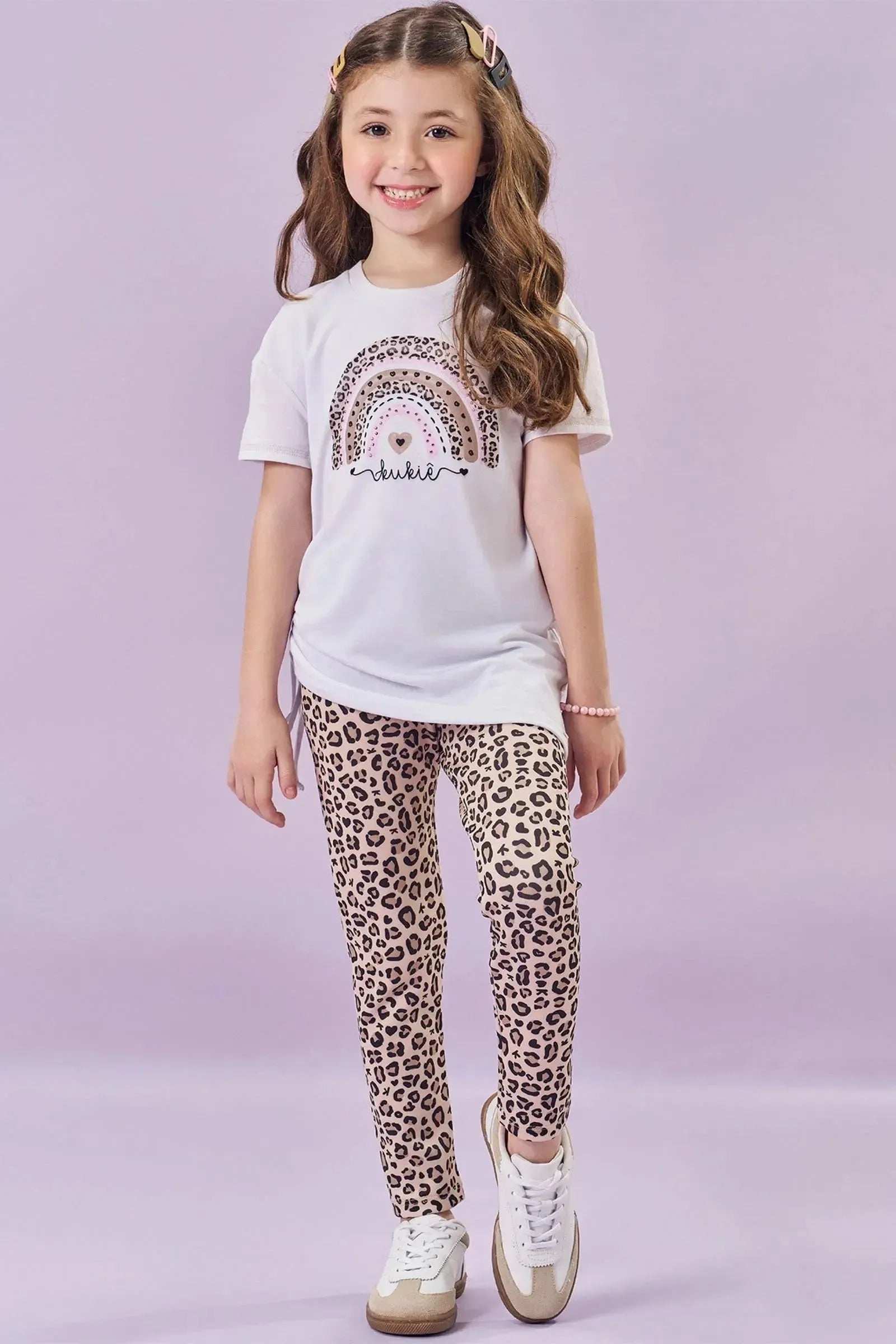 Calça Legging em Fly Tech 84560 Kukiê Infantil Menina