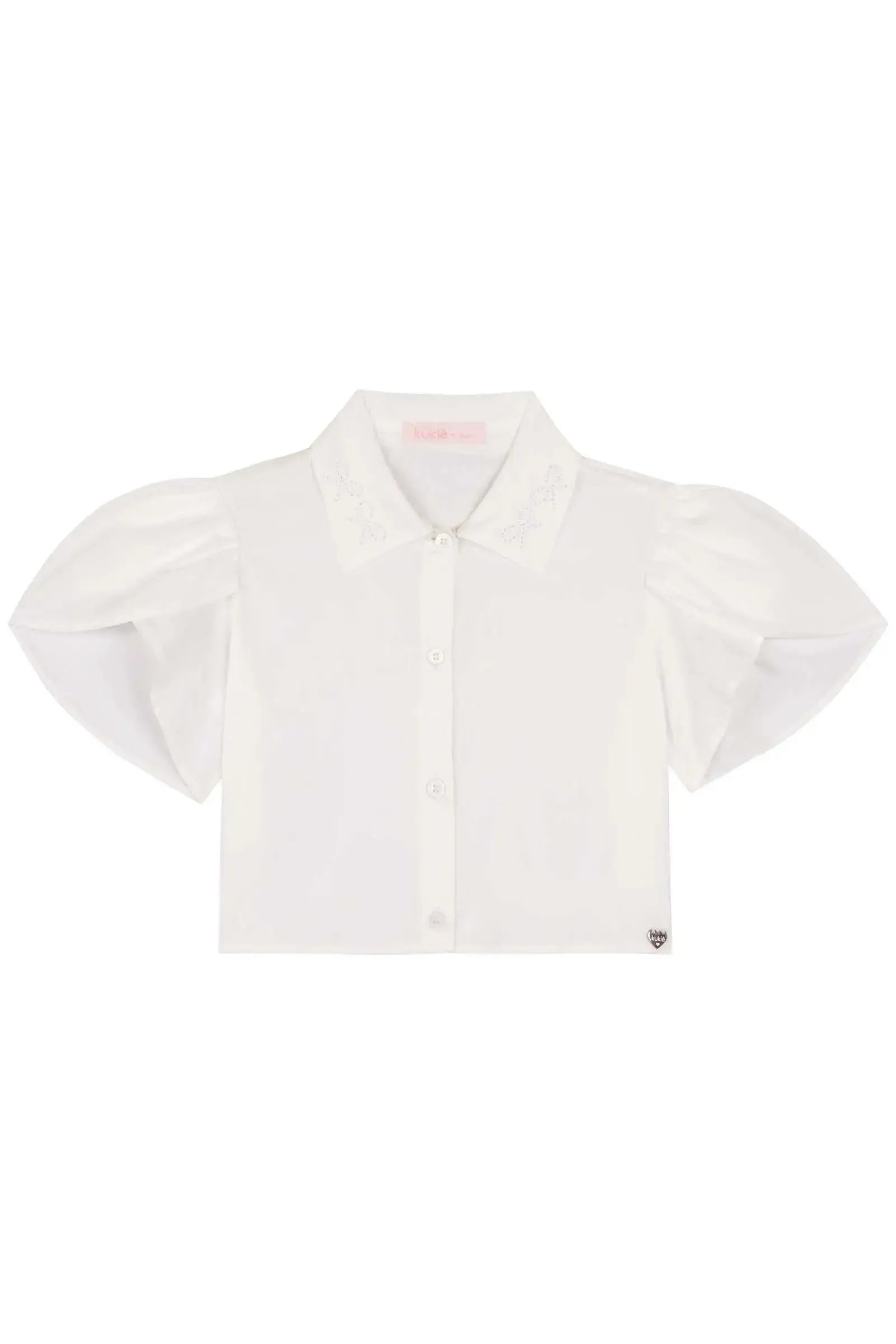 Camisa Boxy em Tricoline com Elastano 83206 Kukiê Infantil Menina