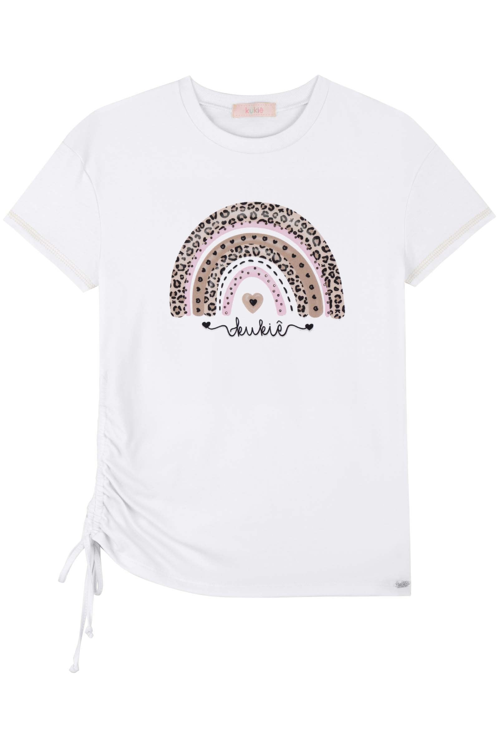 Camiseta em Meia Malha 85281 Kukiê Infantil Menina