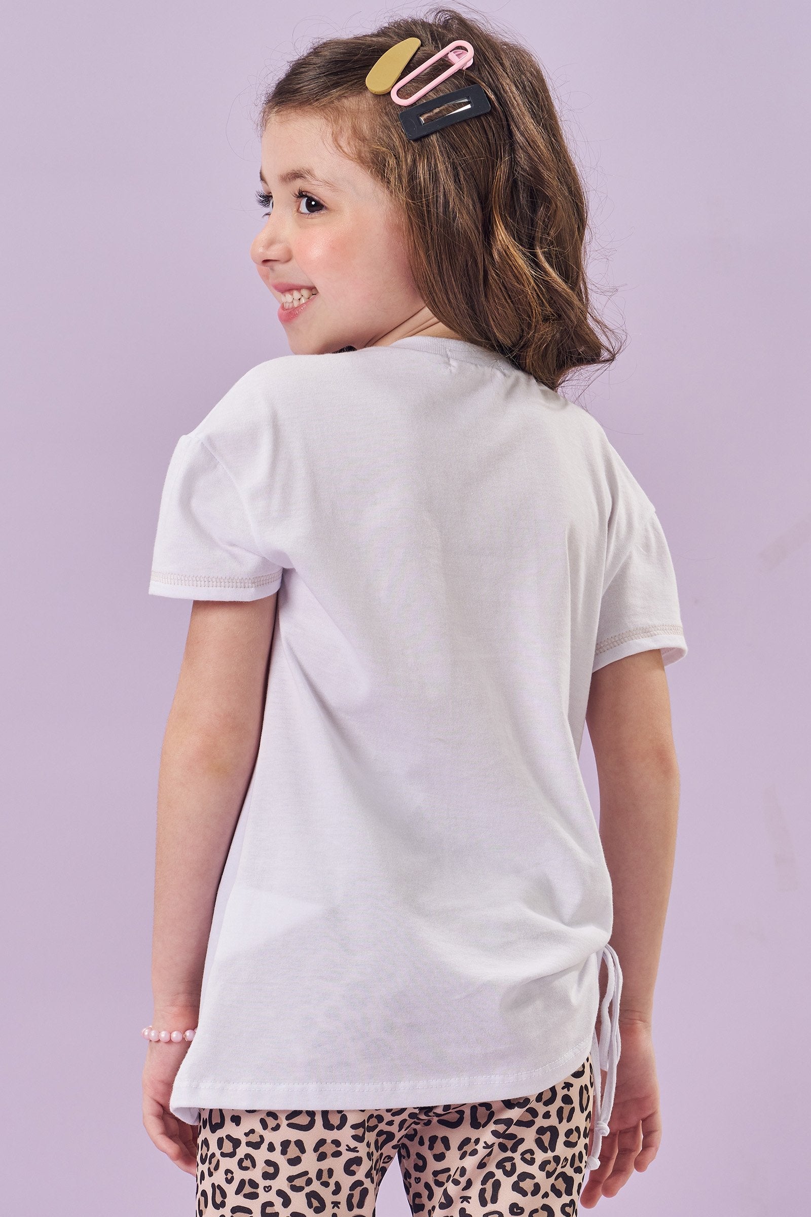 Camiseta em Meia Malha 85281 Kukiê Infantil Menina