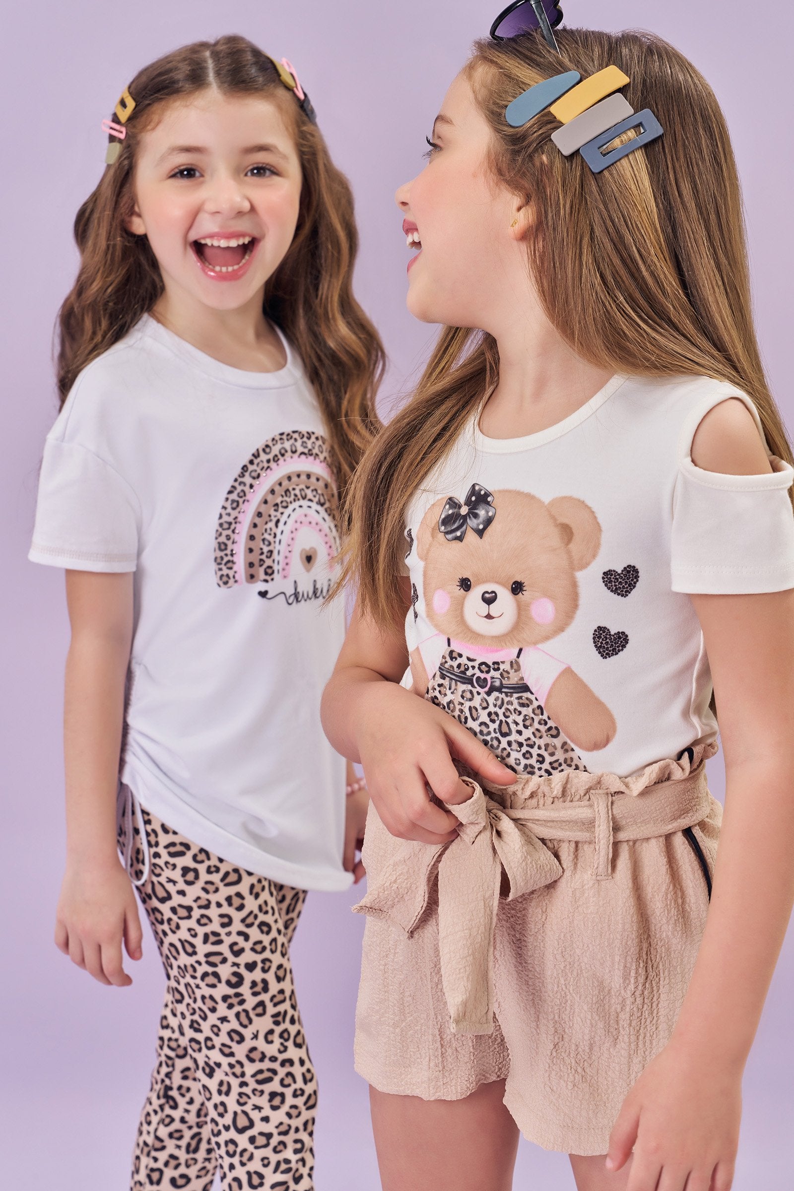 Camiseta em Meia Malha 85281 Kukiê Infantil Menina