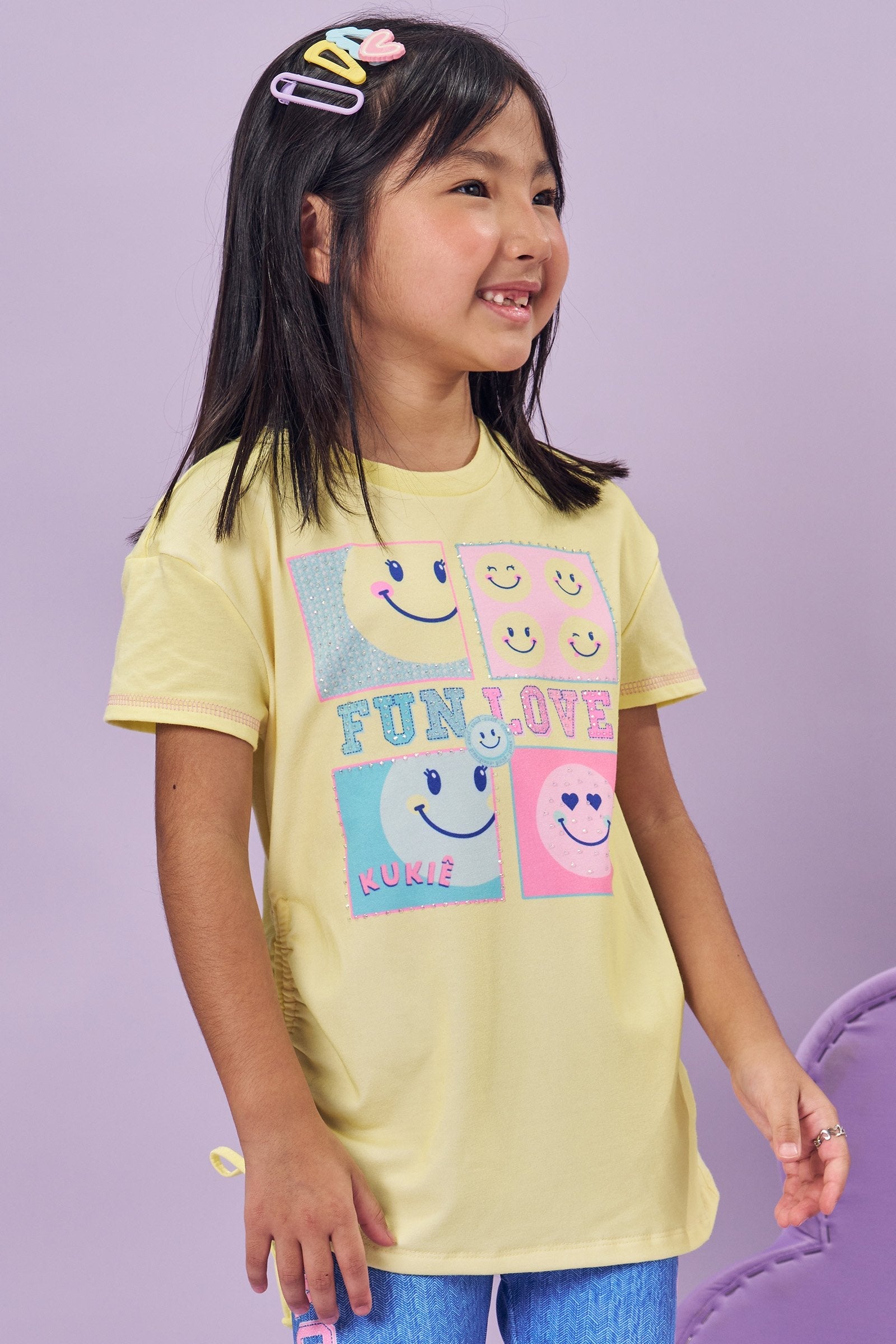 Camiseta em Meia Malha 85281 Kukiê Infantil Menina