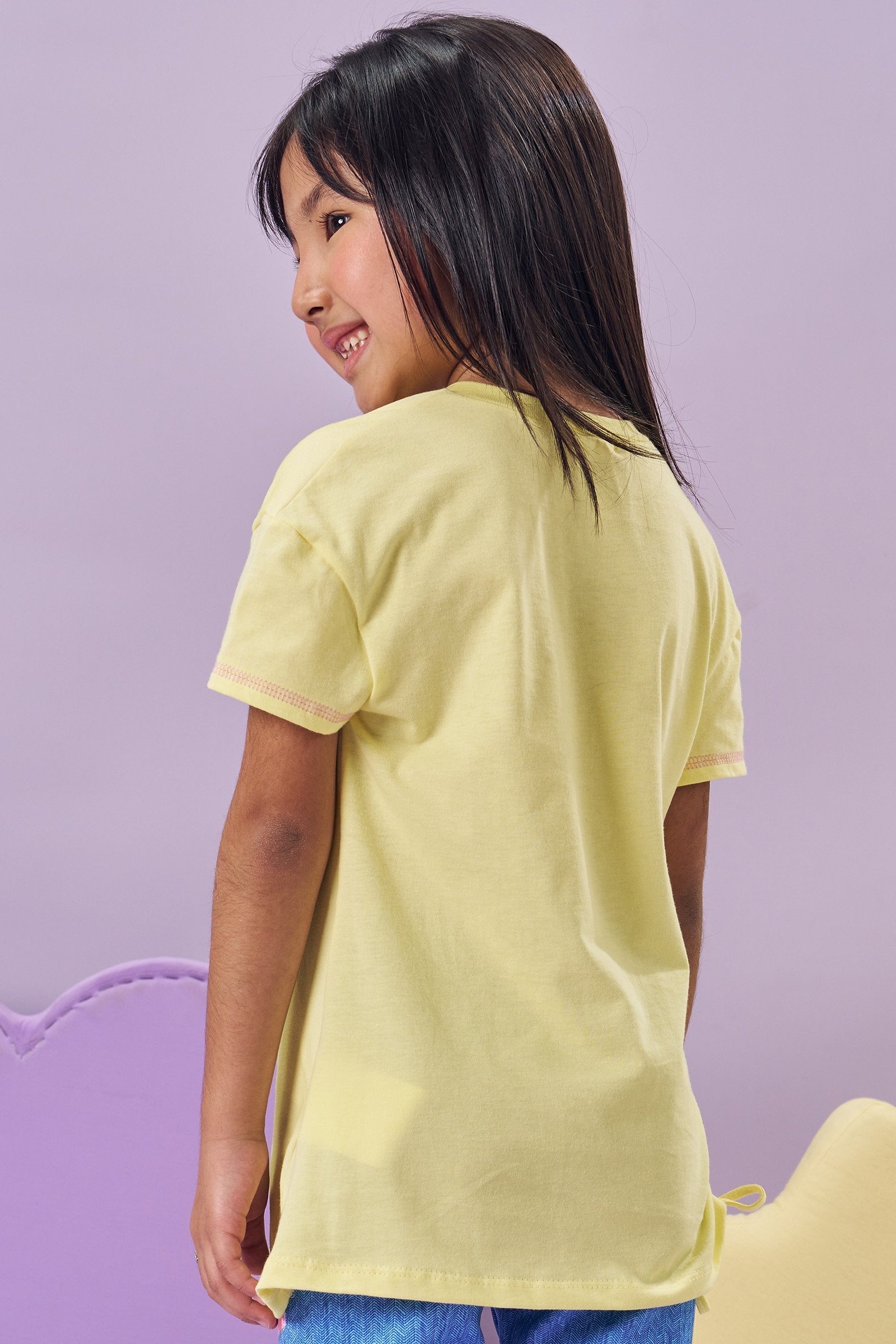 Camiseta em Meia Malha 85281 Kukiê Infantil Menina