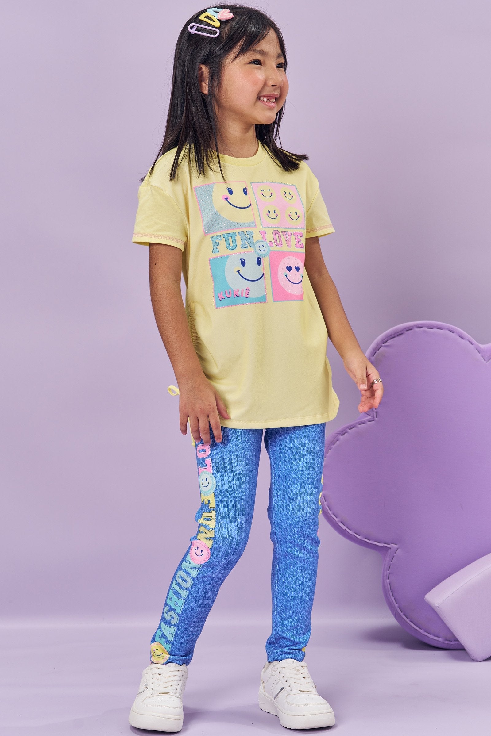 Camiseta em Meia Malha 85281 Kukiê Infantil Menina
