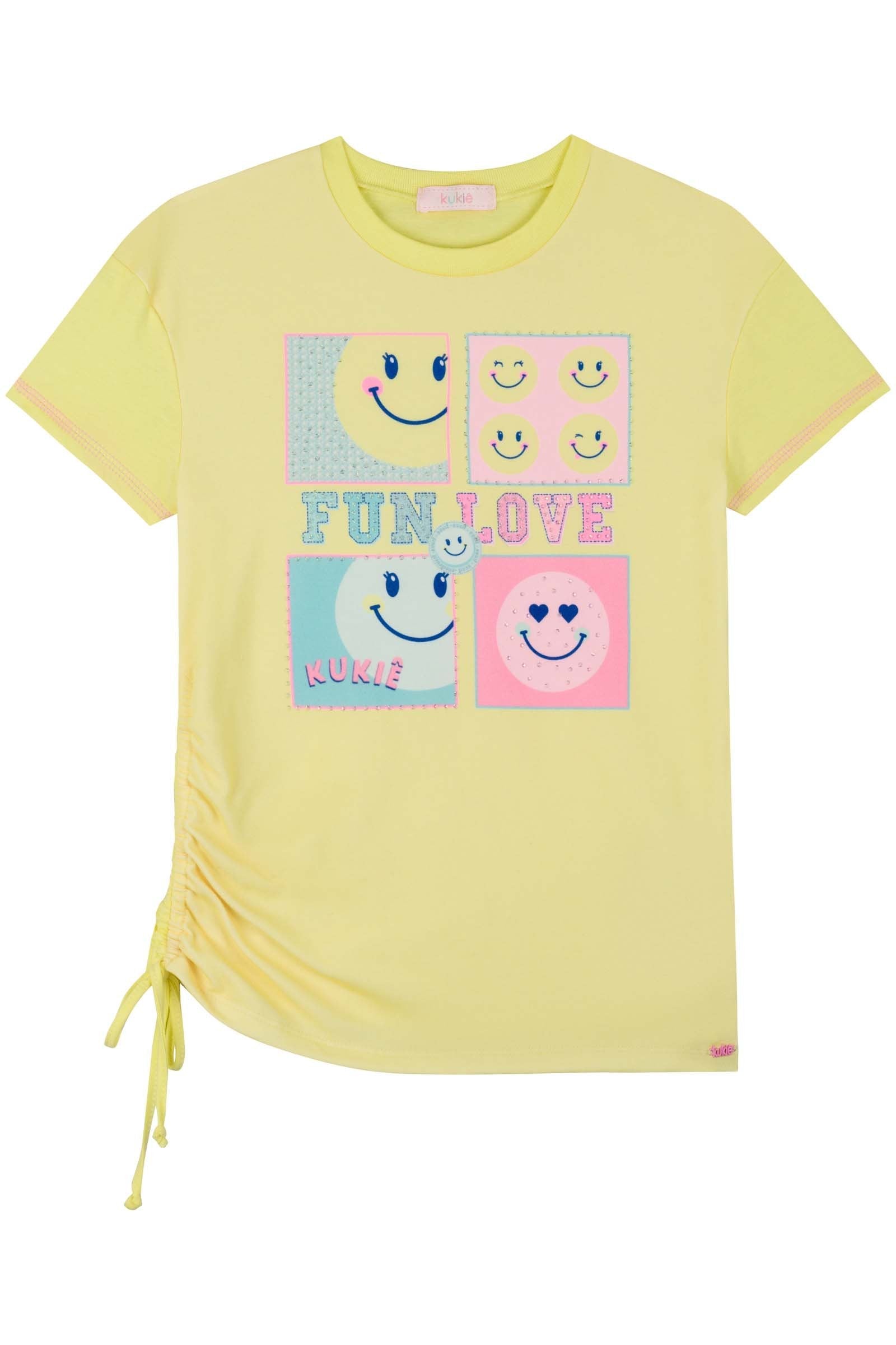 Camiseta em Meia Malha 85281 Kukiê Infantil Menina