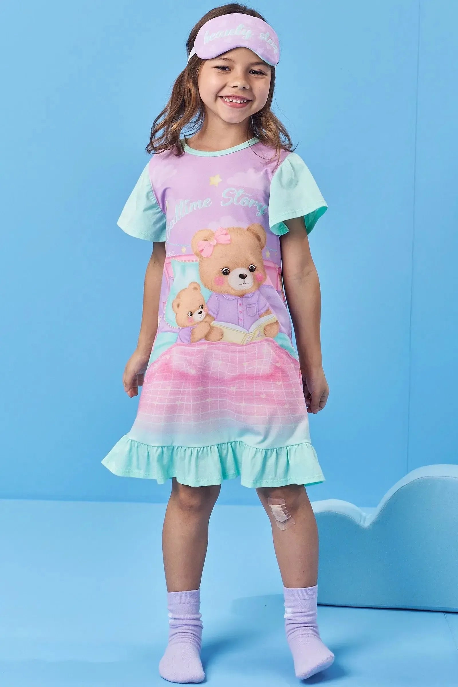 Camisola em Malha Comfy (acompanha Máscara) 83073 Kukiê Infantil Menina