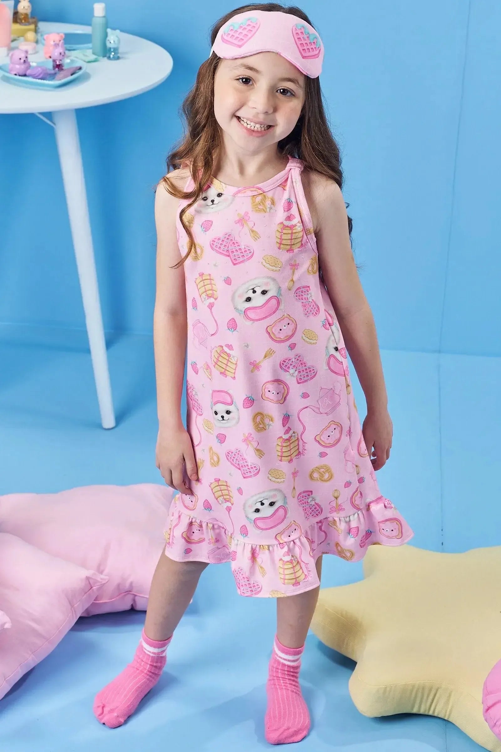 Camisola em Malha Comfy (acompanha Máscara) 83077 Kukiê Infantil Menina