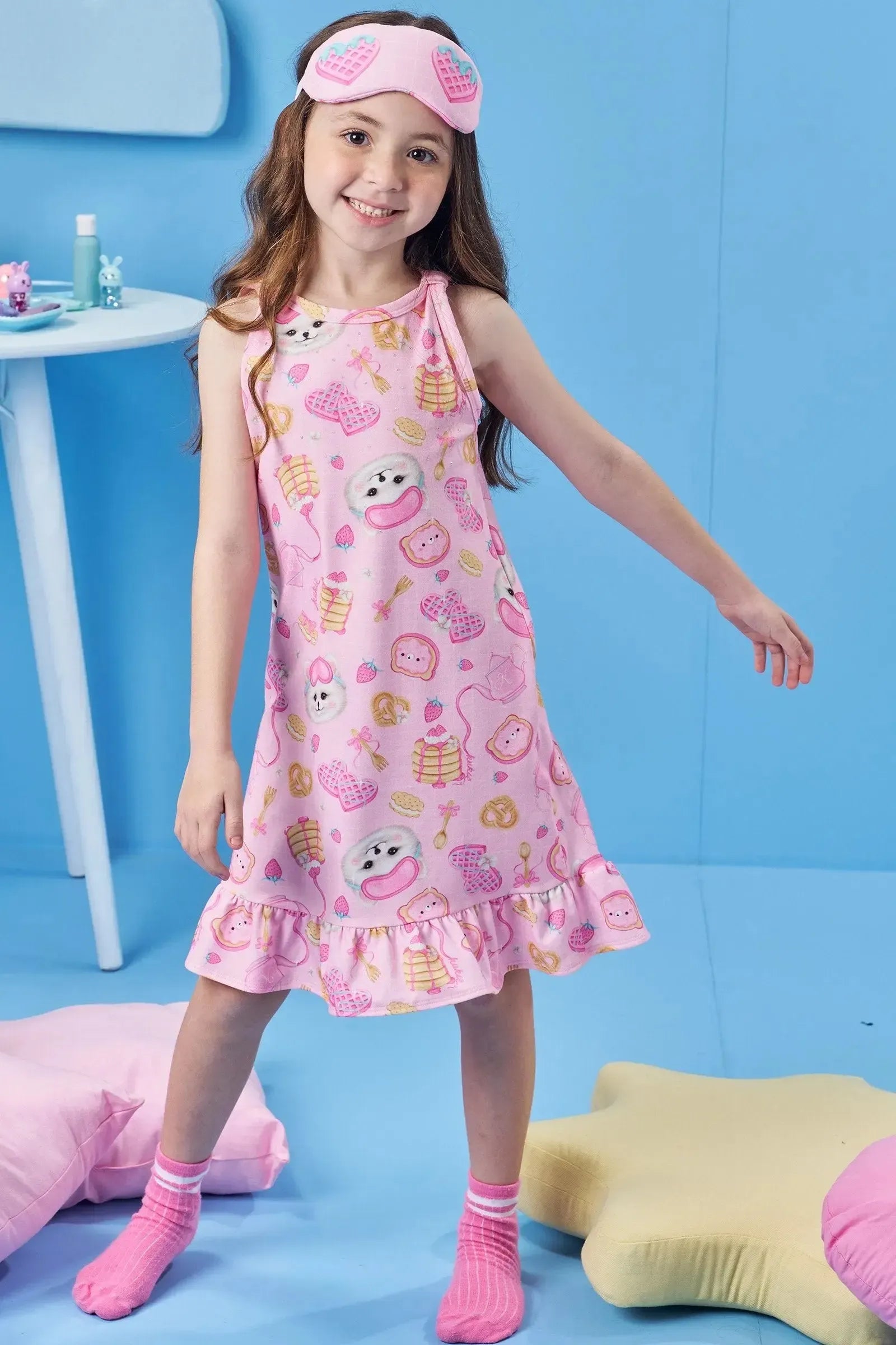 Camisola em Malha Comfy (acompanha Máscara) 83077 Kukiê Infantil Menina