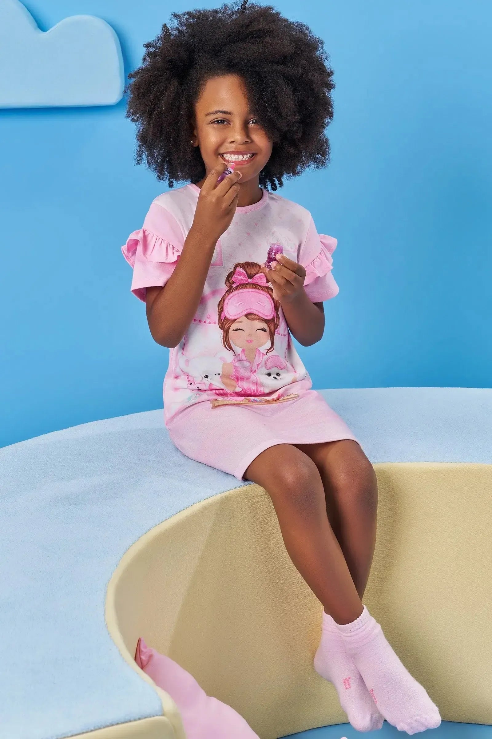 Camisola em Meia Malha 83070 Kukiê Infantil Menina