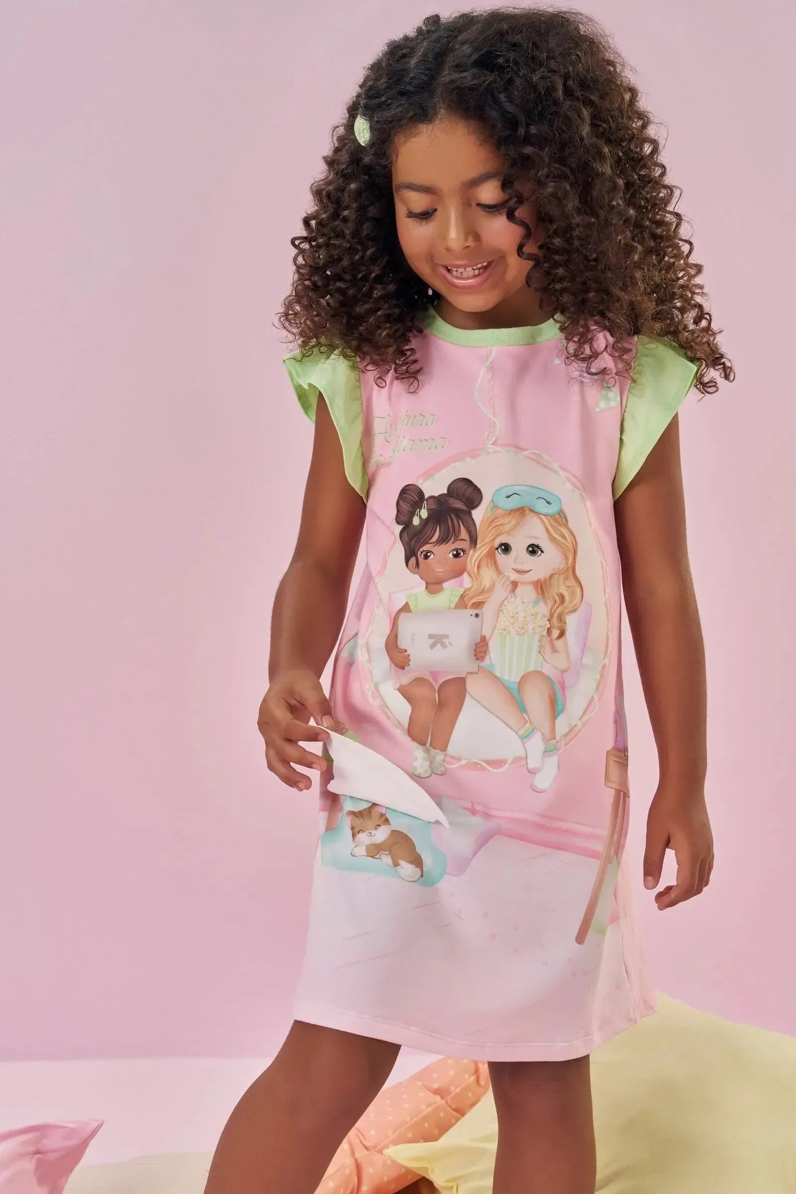 Camisola em Meia Malha 86975 Kukiê Infantil Menina