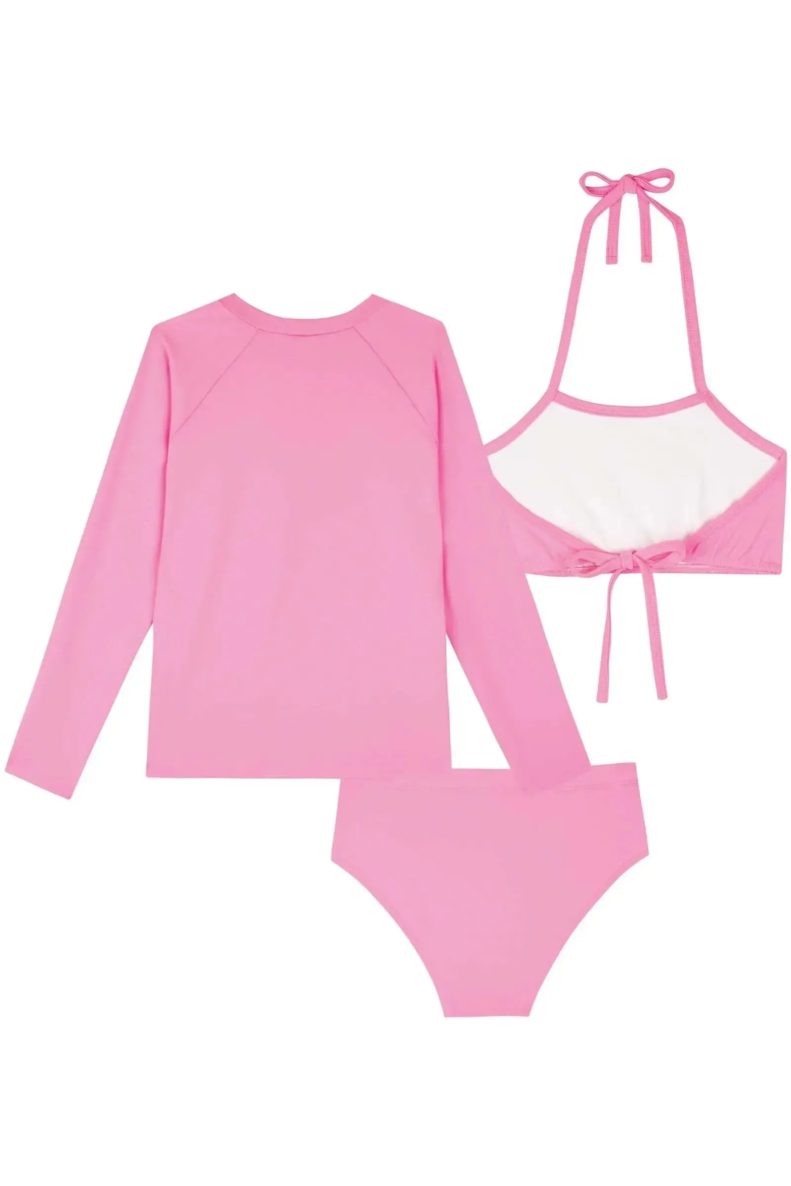 Conjunto de Biquíni e Blusa em Malha com Proteção UV50+ 83700 Kukiê Infantil Menina