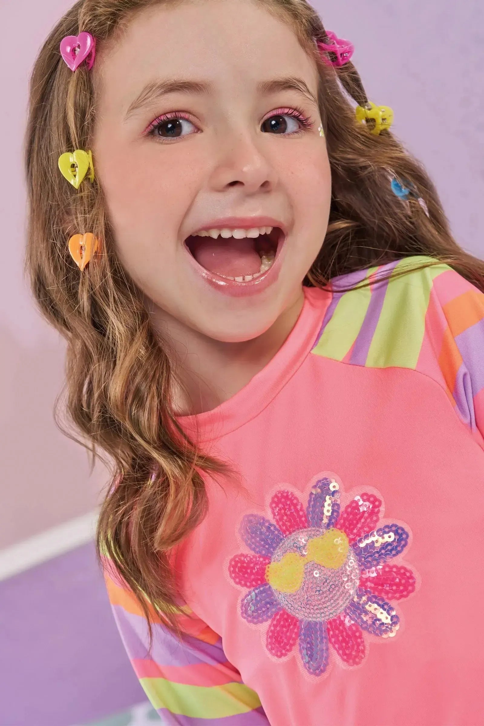 Conjunto de Biquíni e Blusa em Malha com Proteção UV50+ 87449 Kukiê Infantil Menina