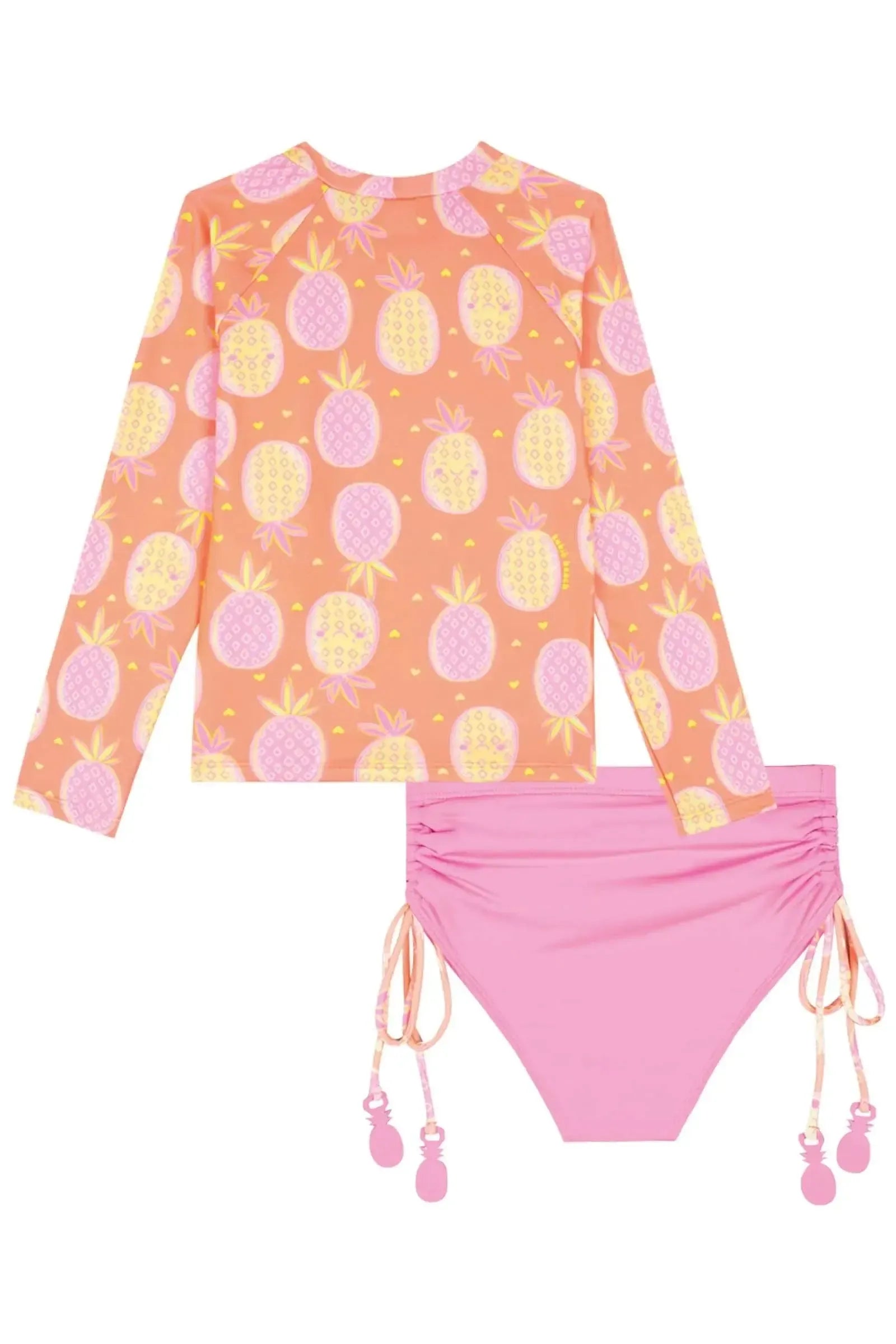 Conjunto de Blusa e Calcinha em Malha com Proteção UV 50+ 83566 Kukiê Infantil Menina