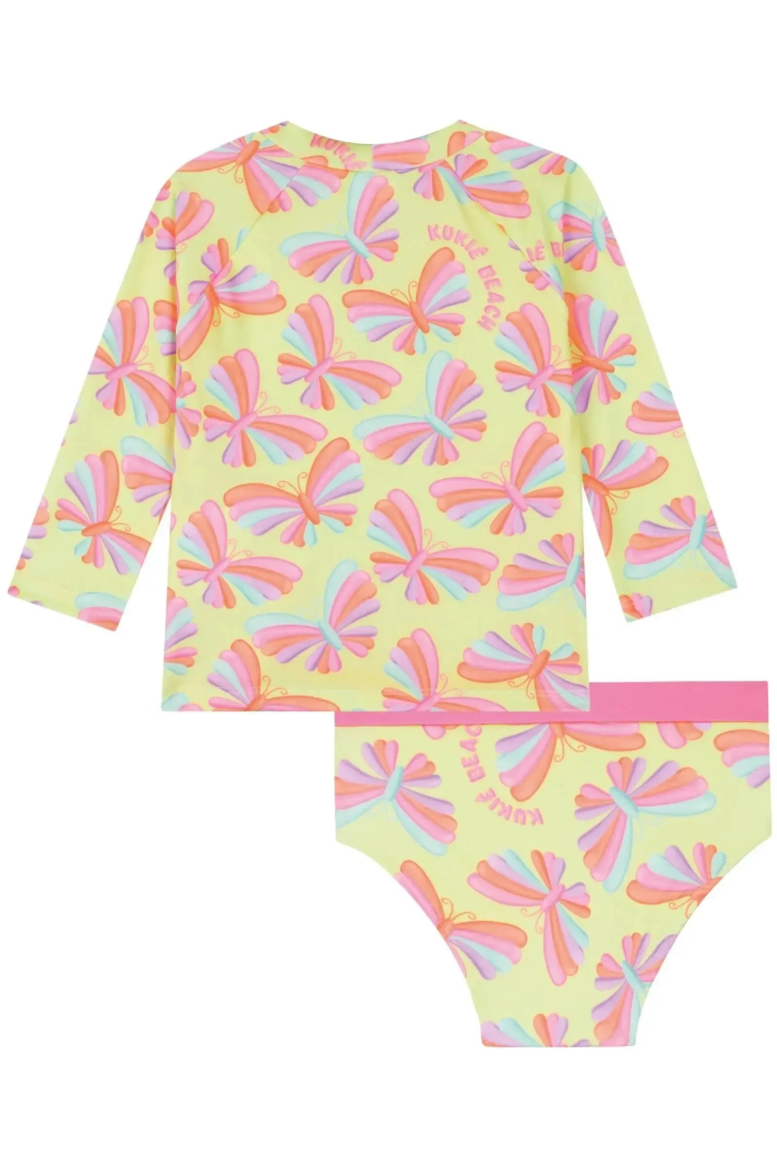 Conjunto de Blusa e Calcinha em Malha com Proteção UV50+ 84016 Kukiê Bebê Menina