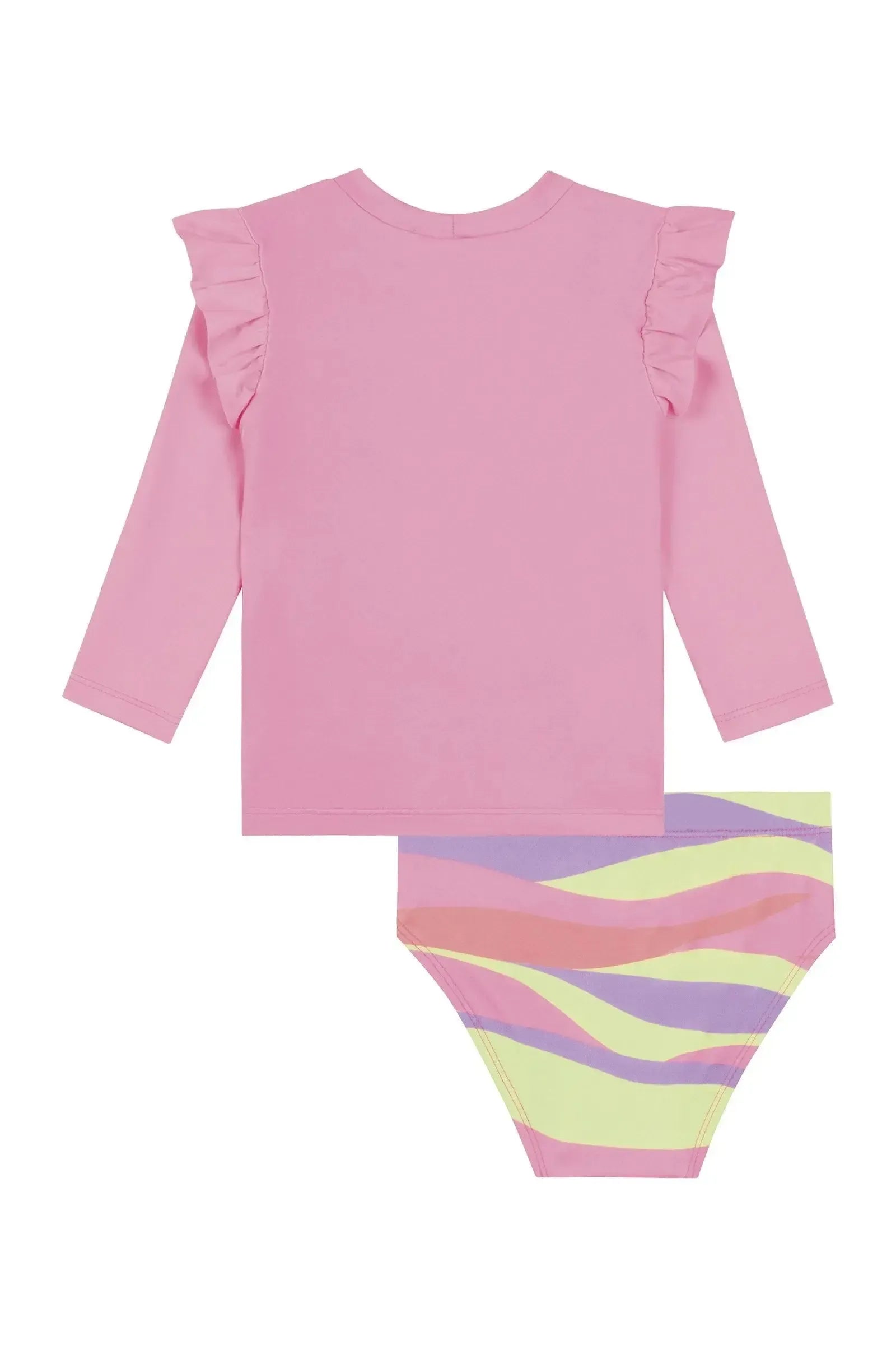 Conjunto de Blusa e Calcinha em Malha com Proteção UV50+ 87744 Kukiê Bebê Menina