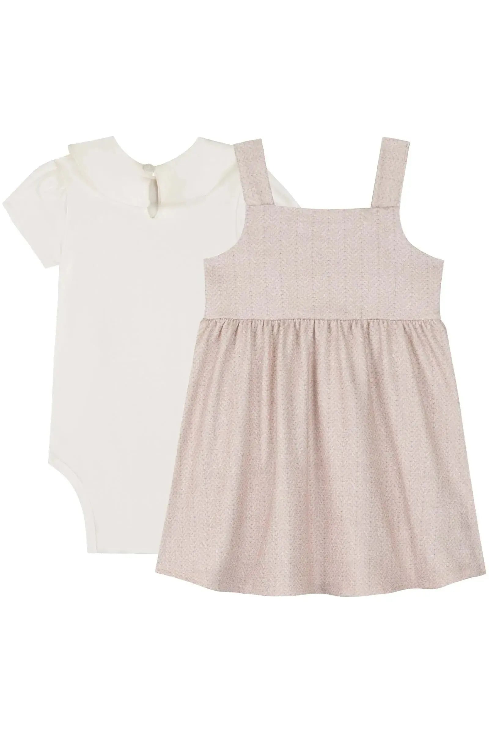 Conjunto de Body em Cotton e Salopete em Molecotton 84680 Kukiê Bebê Menina