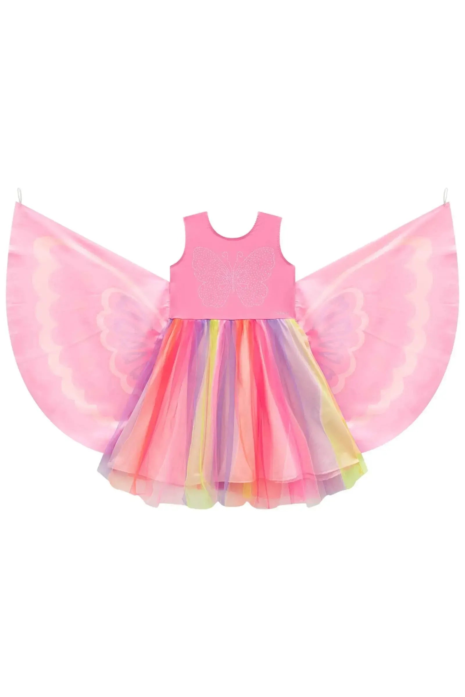 Fantasia de Borboleta em Malha UV e Tule 85746 Infanti Infantil Menina