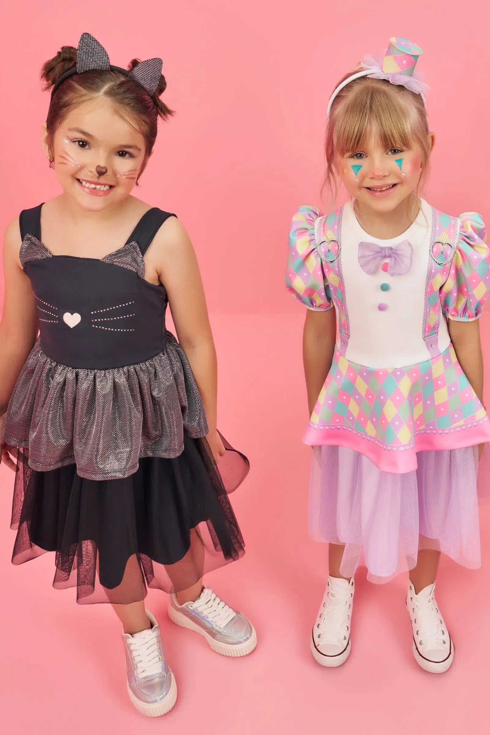 Fantasia de Gatinha em Malha Uv e Tule. Acompanha Tiara 77061 Infanti